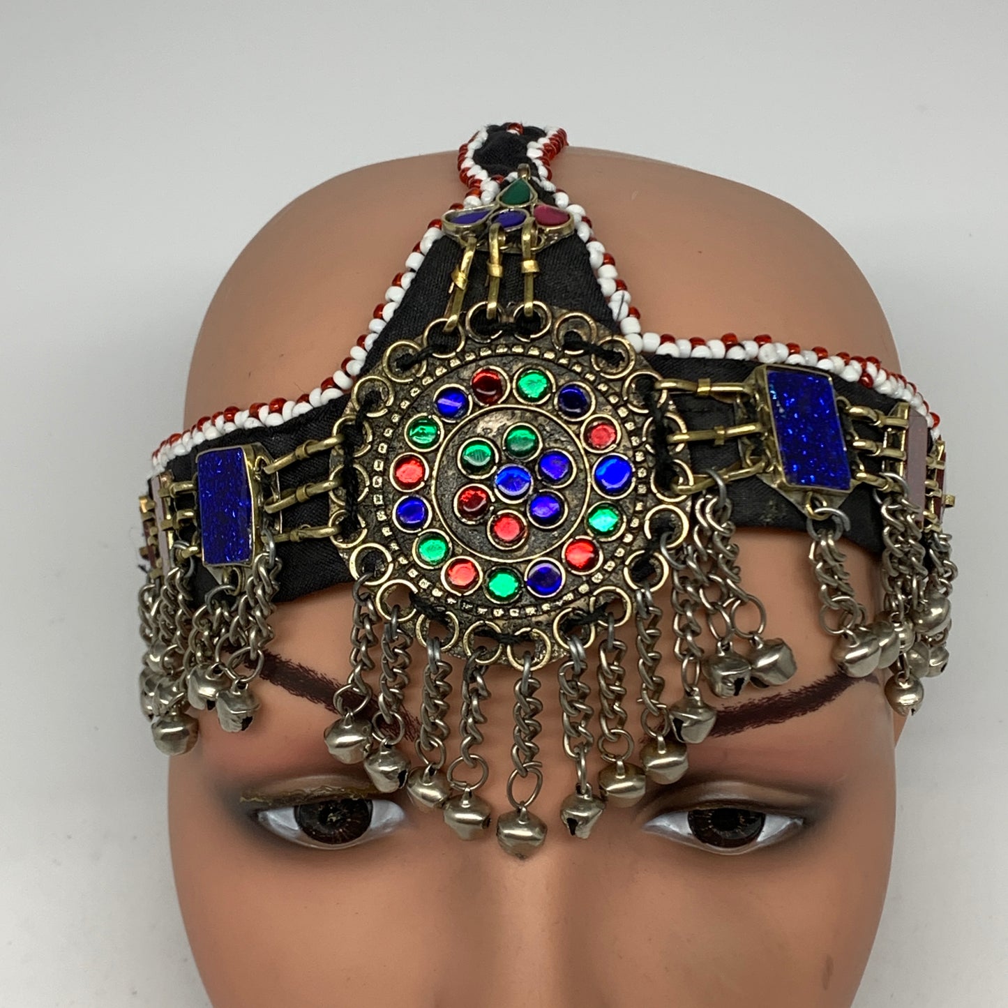 75.8g, Kuchi Headdress Headpiece Afghan Ethnic Tribal Jingle Bells @Afghanistan,