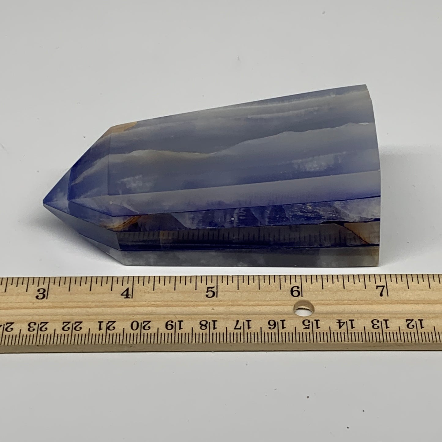 307.3g, 4.1"x1.6"x1.6" Dyed/Heated Calcite Point Tower Obelisk Crystal, B24973