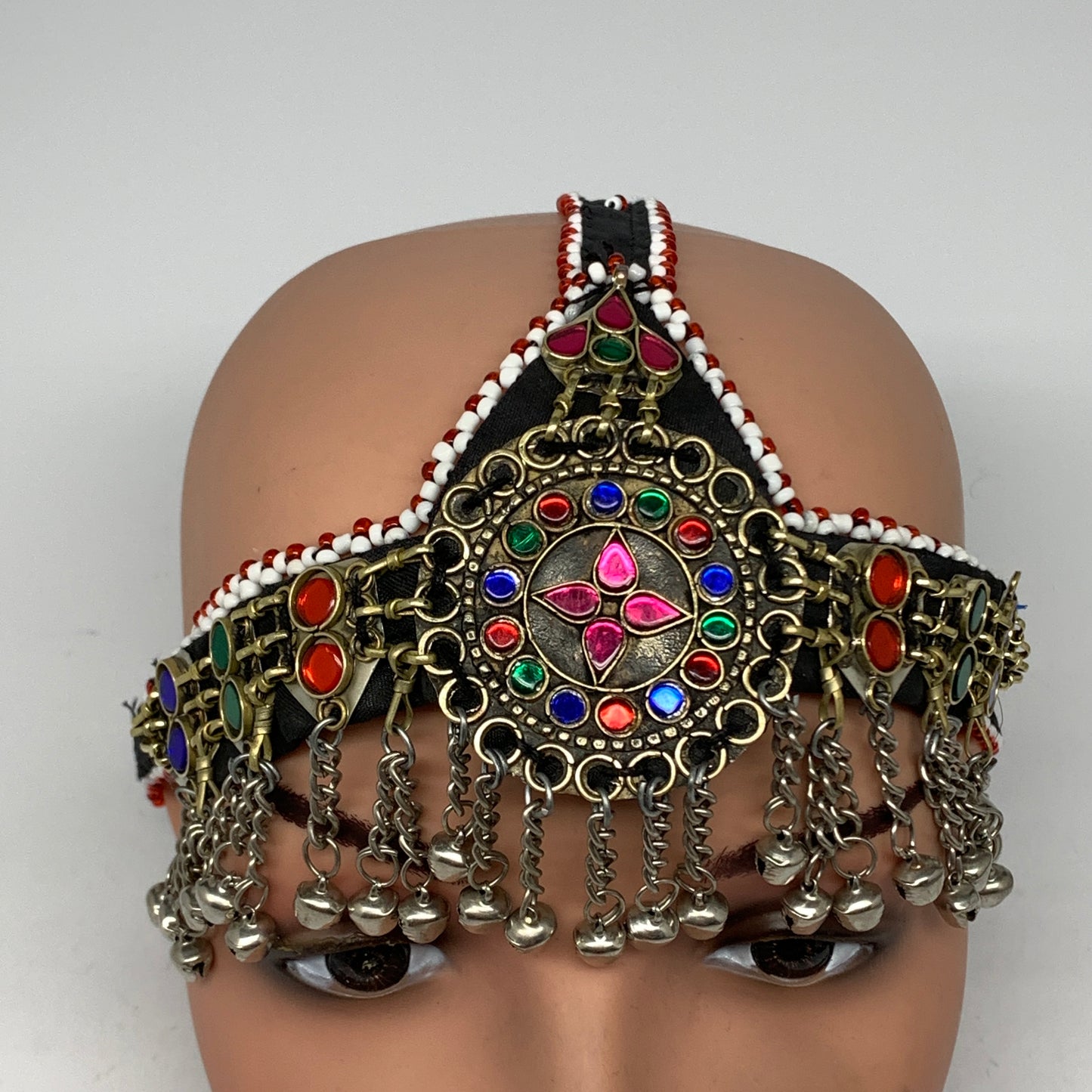 75.3g, Kuchi Headdress Headpiece Afghan Ethnic Tribal Jingle Bells @Afghanistan,