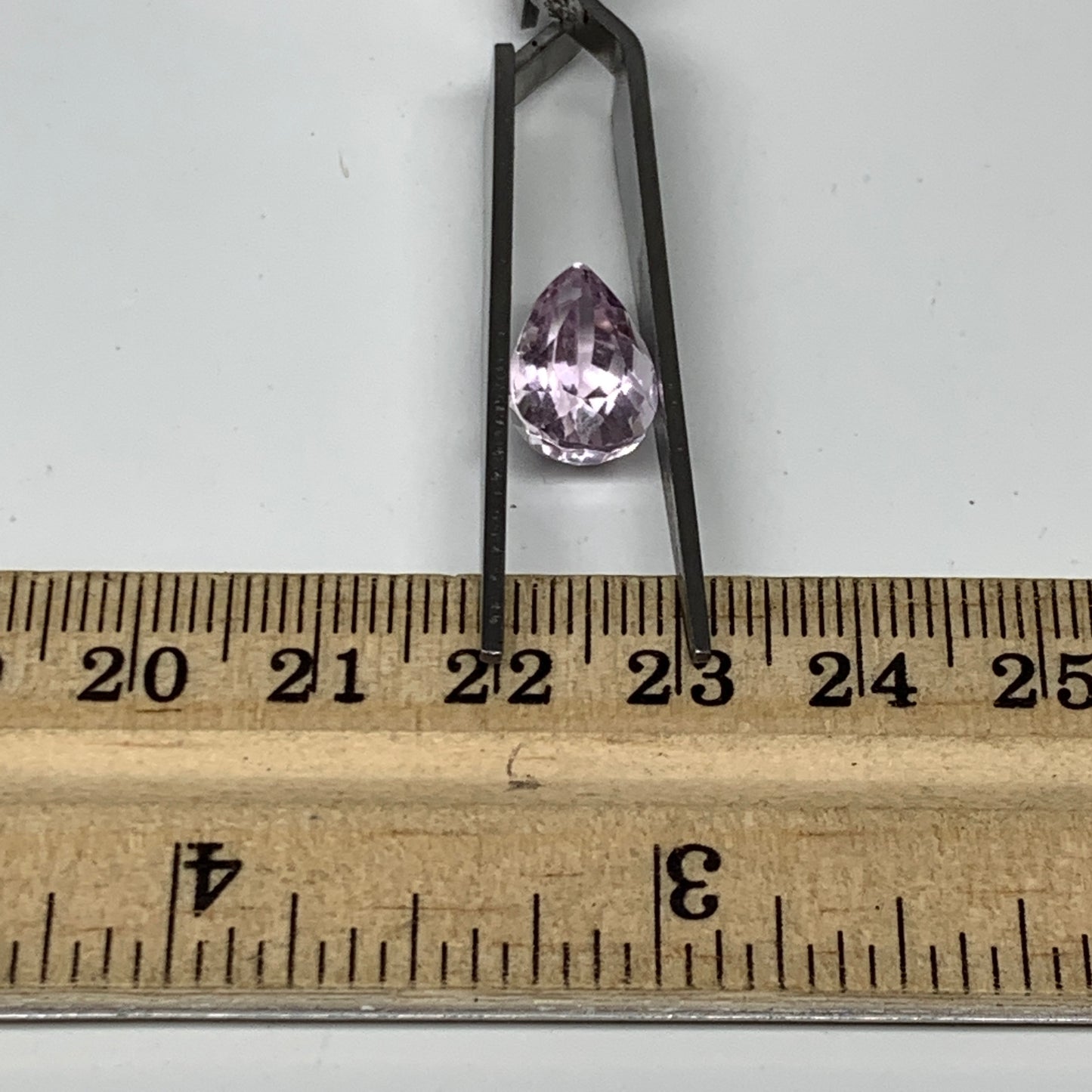 5.87cts, 12mmx8mmx7mm,Heated Kunzite Crystal Facetted Stone @Afghanistan,CTS223