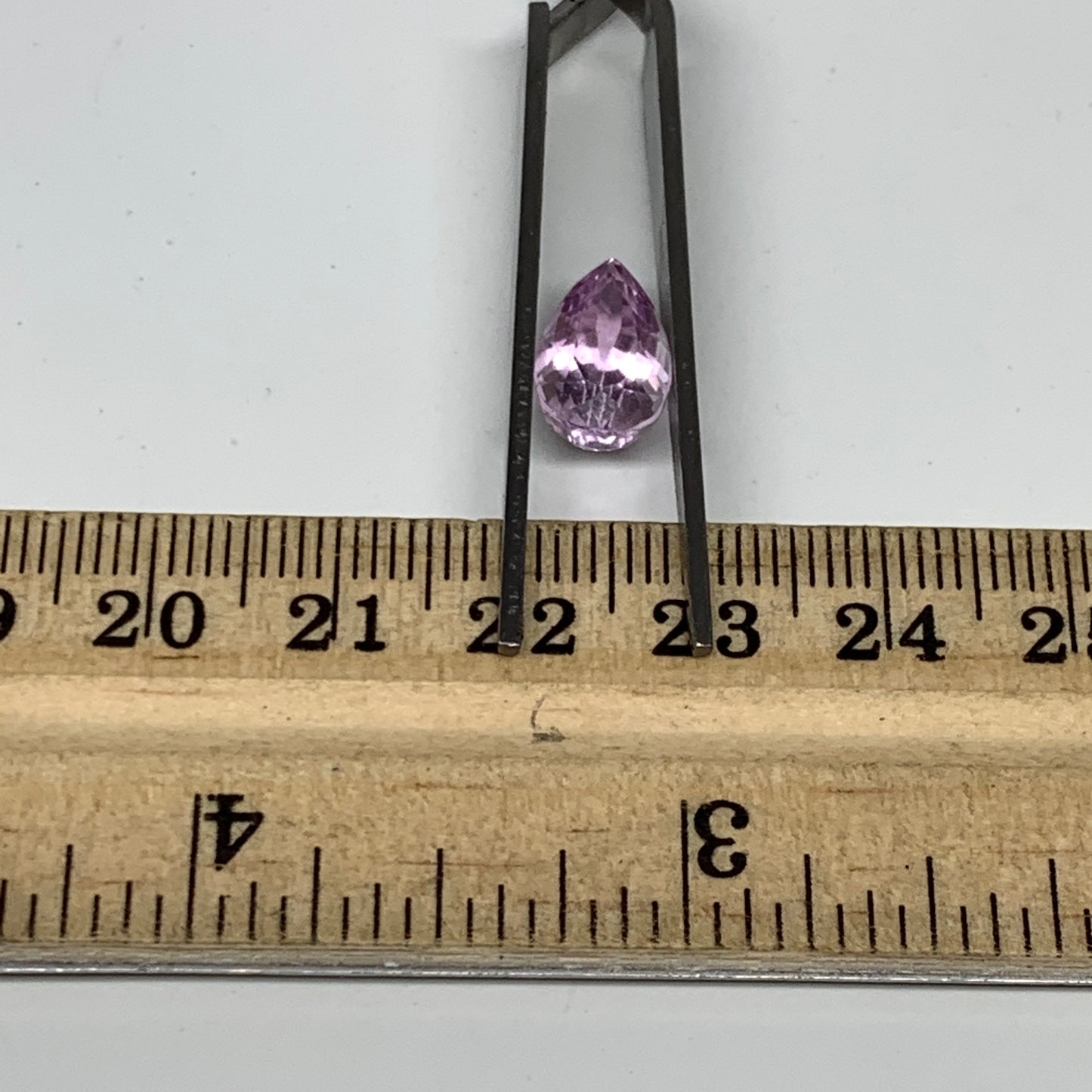 4.61cts, 12mmx7mmx7mm,Heated Kunzite Crystal Facetted Stone @Afghanistan,CTS226