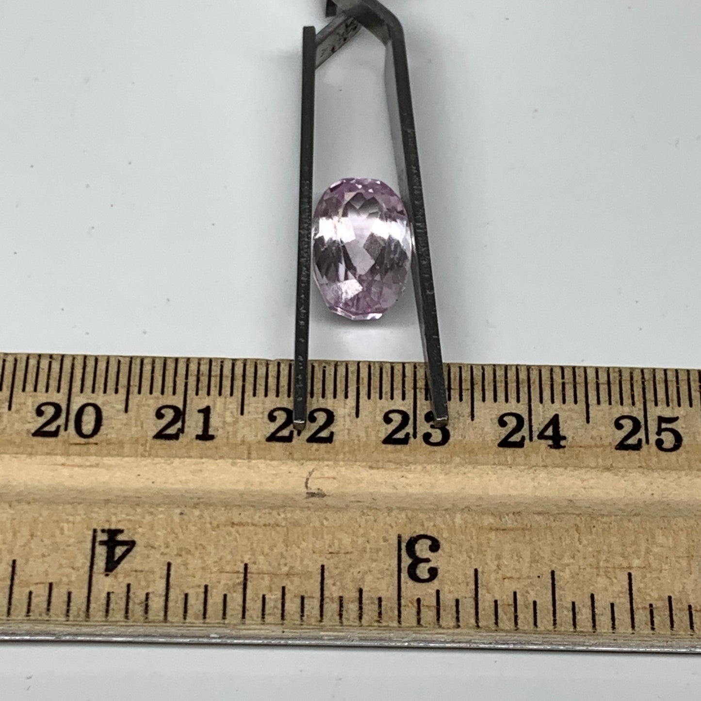 7.49cts, 14mmx9mmx7mm,Heated Kunzite Crystal Facetted Stone @Afghanistan,CTS230