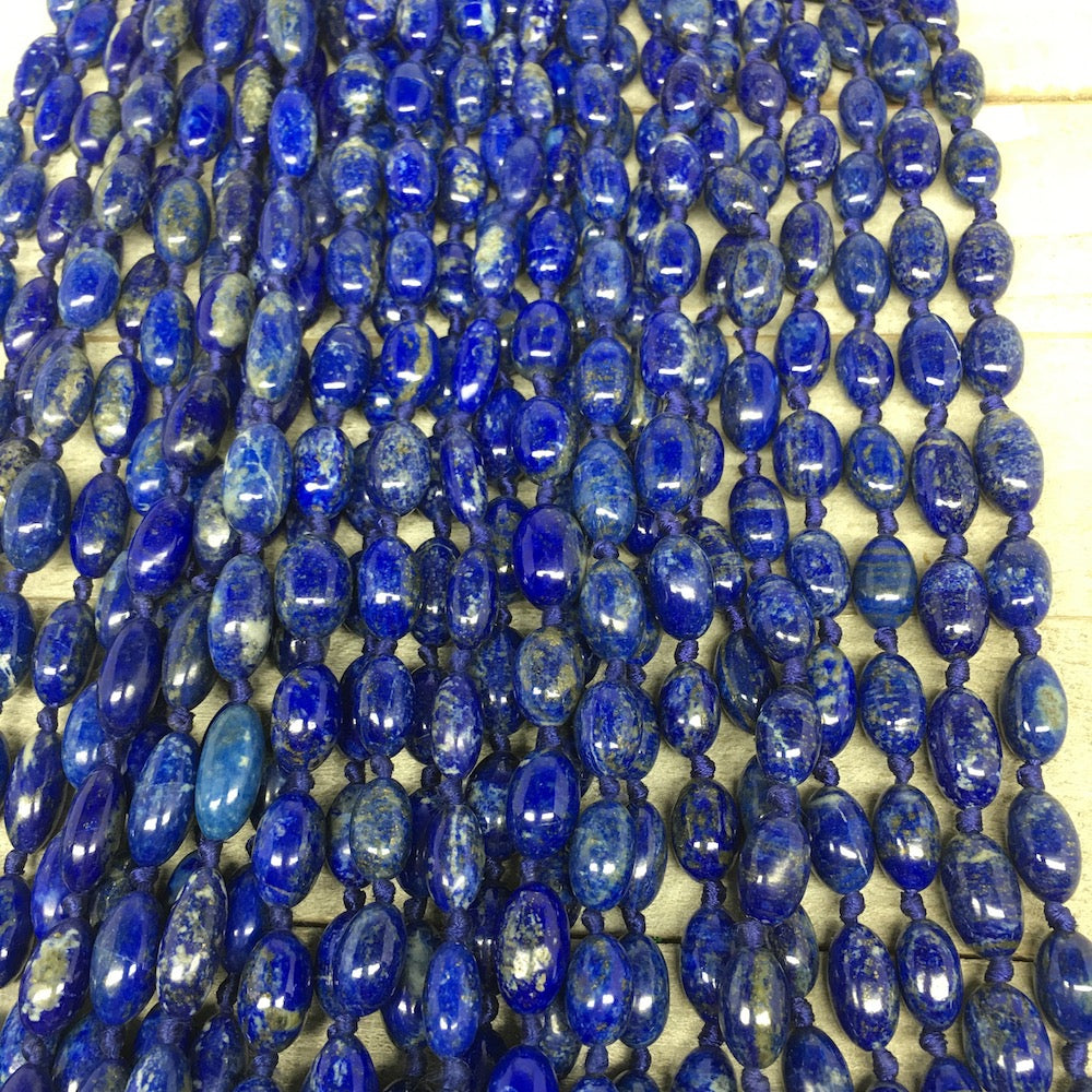 1strand, 11mm-20mm, Lapis Lazuli Ova Melon Shape Beads Strand @Afghanistan