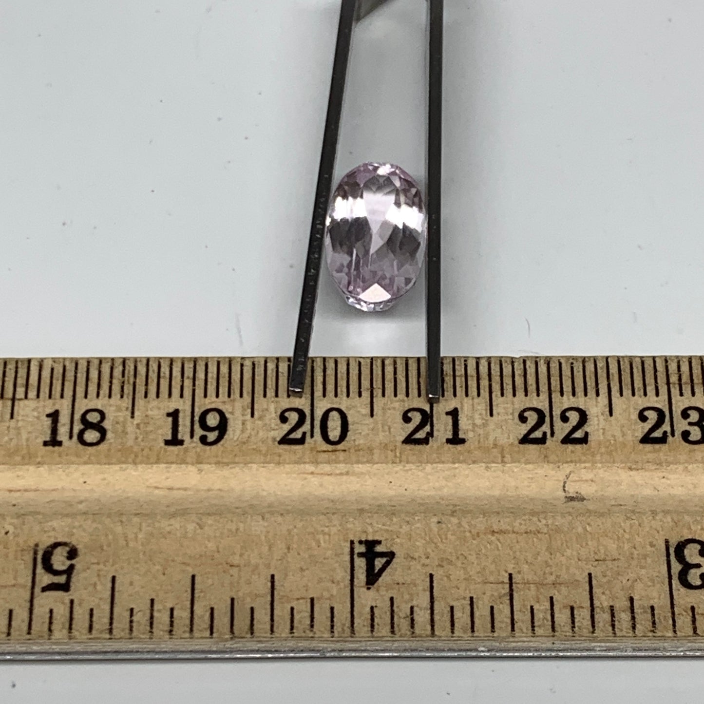 7.63cts, 15mmx8mmx7mm,Heated Kunzite Crystal Facetted Stone @Afghanistan,CTS233