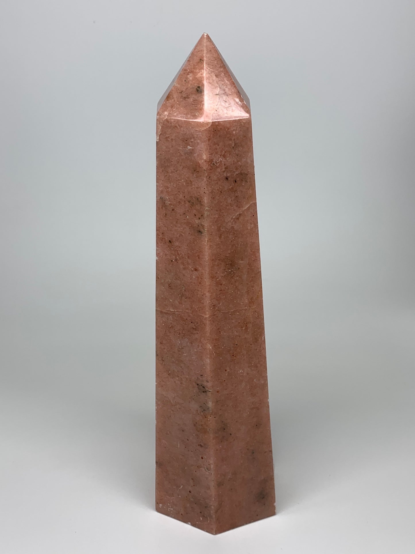 3538 Grams, 12.75" x 3.5" Pink Cipolin Tower Point Crystal @Madagascar,B6275