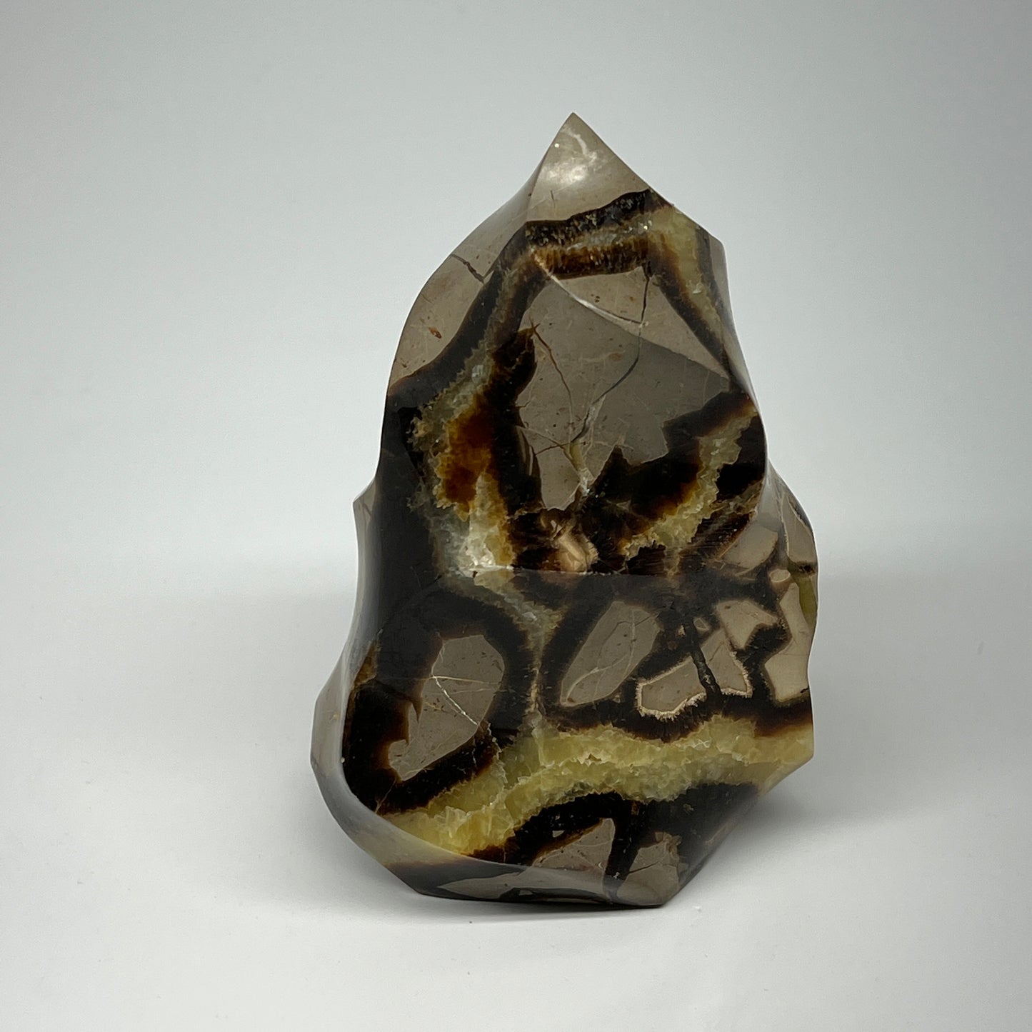 890g,5.2"x3.4"x2.7" Natural Septarian Flame Crystal Gemstones @Madagascar,B19501