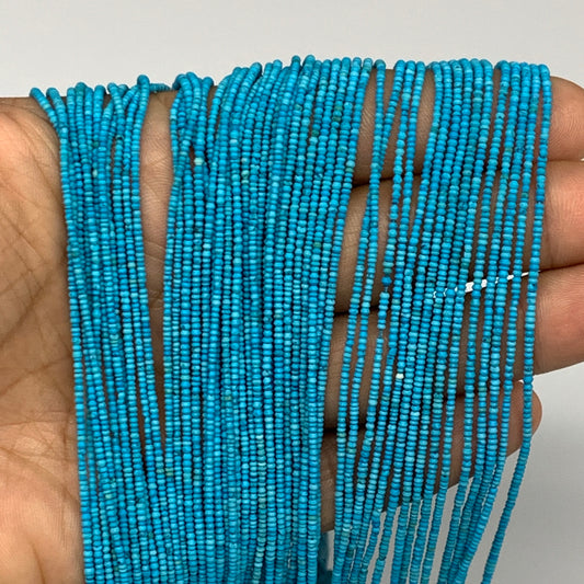 1 strand, 1mm, Tiny Size Synthetic Turquoise Beads St disc @Afghansitan, B13128