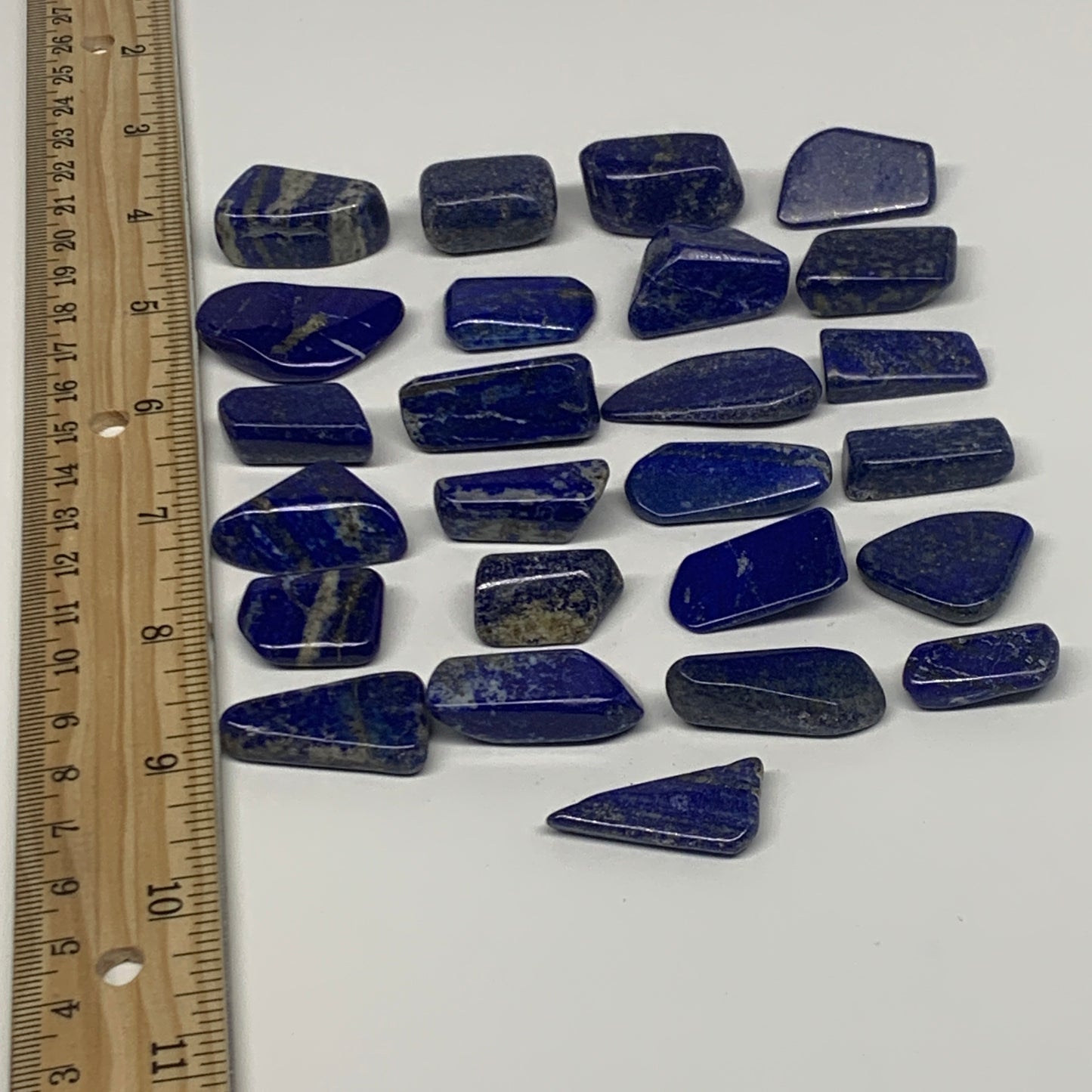 148.2g, 0.8"-1.3", 25pcs, Natural Lapis Lazuli Tumbled Stone Polished @Afghanist
