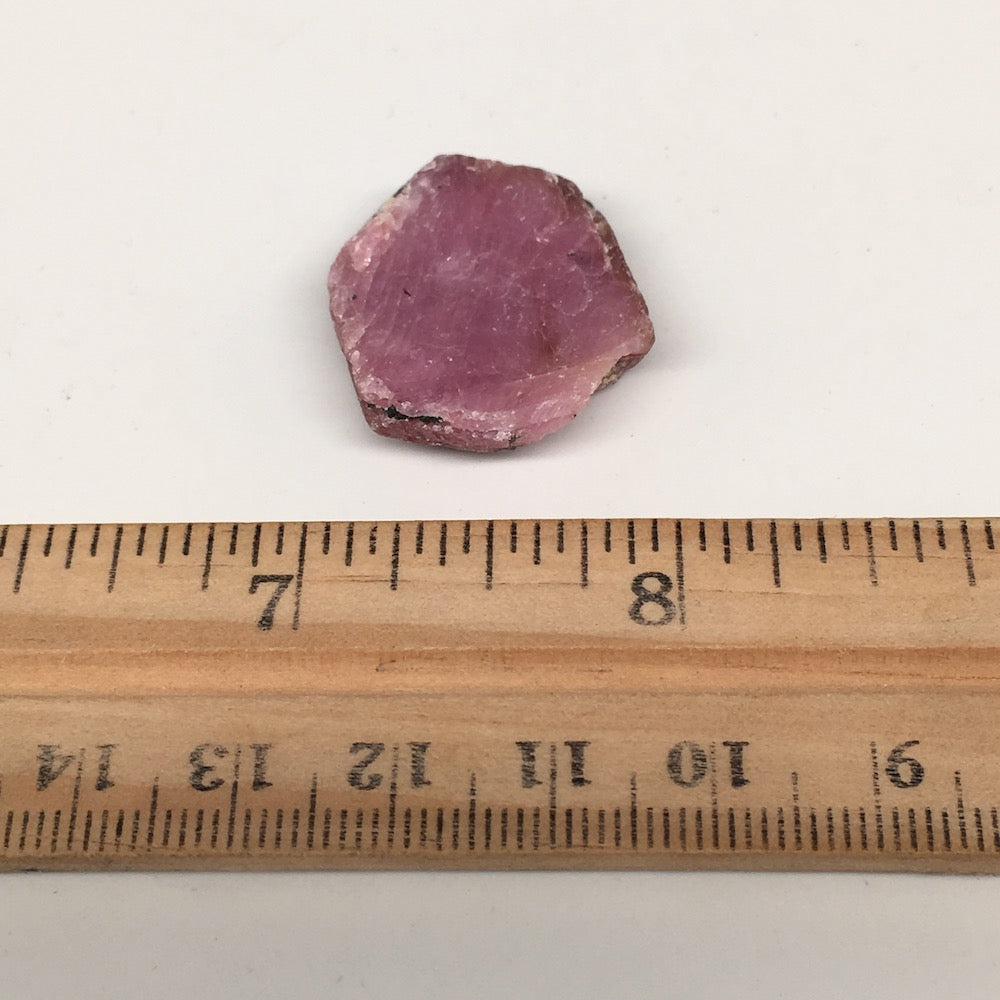 10.2g, 26mm x 22mm, Natural Ruby Crystal Slice Corundum Mineral Specimen, RC27