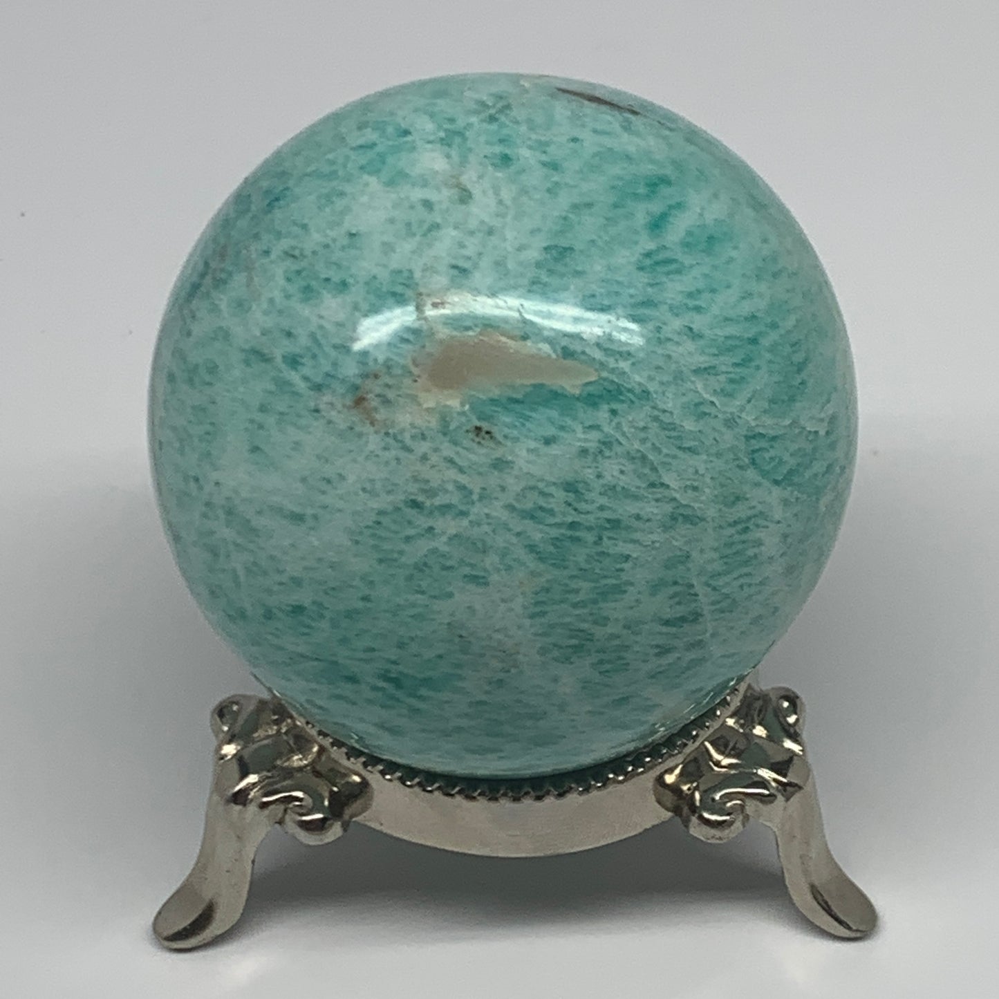 293.8g, 2.4" (60mm), Amazonite Sphere Ball Gemstone from Madagascar, B15785