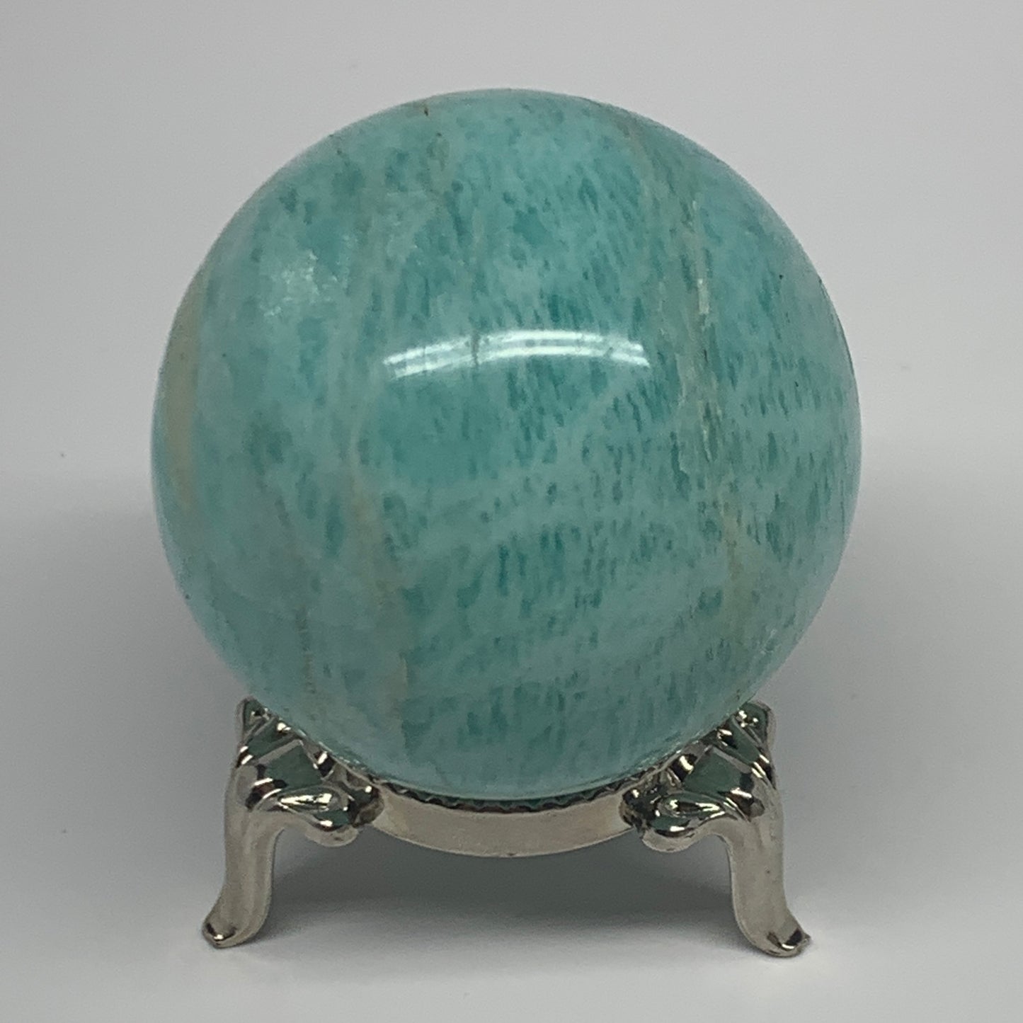 136.3g, 1.9" (47mm), Small Amazonite Sphere Ball Gemstone from Madagascar, B1578