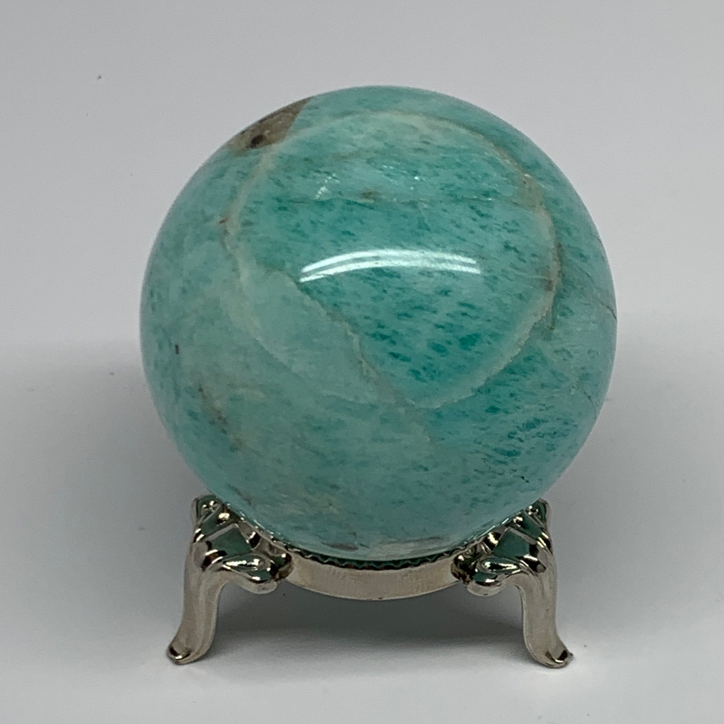 141.7g, 1.9" (47mm), Small Amazonite Sphere Ball Gemstone from Madagascar, B1579