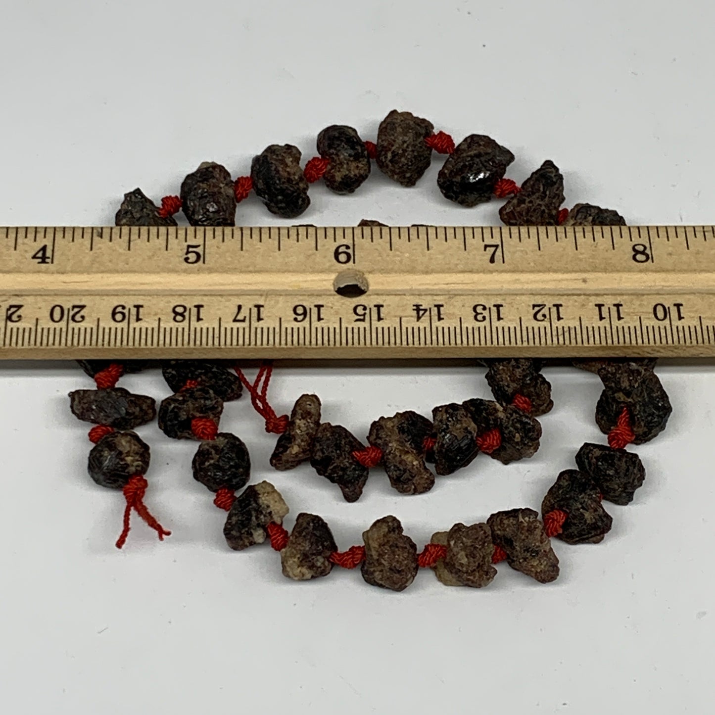78.5g, 10-17mm, 38 Beads,Natural Rough Red Garnet Beads Strand Chips Chunk,B1316