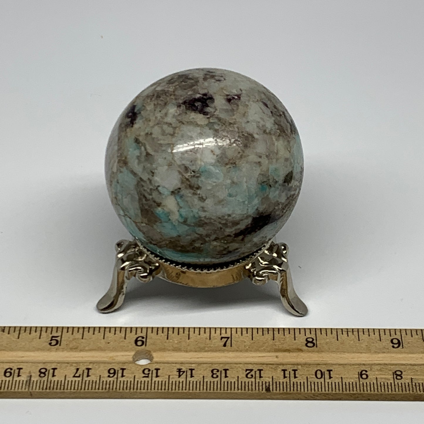 298.7g, 2.4" Amazonite Sphere Ball Gemstone from Madagascar, B15805
