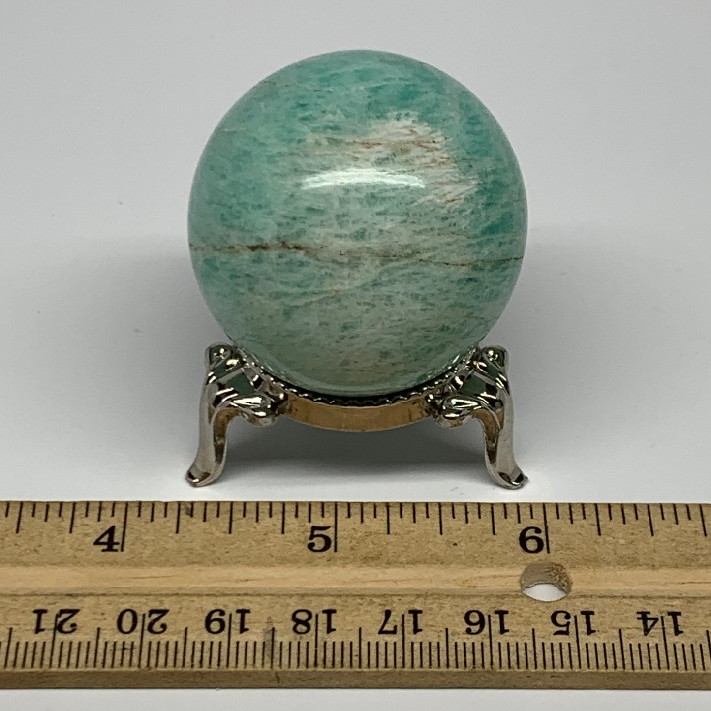 92g, 1.6" Small Amazonite Sphere Ball Gemstone from Madagascar, B15813