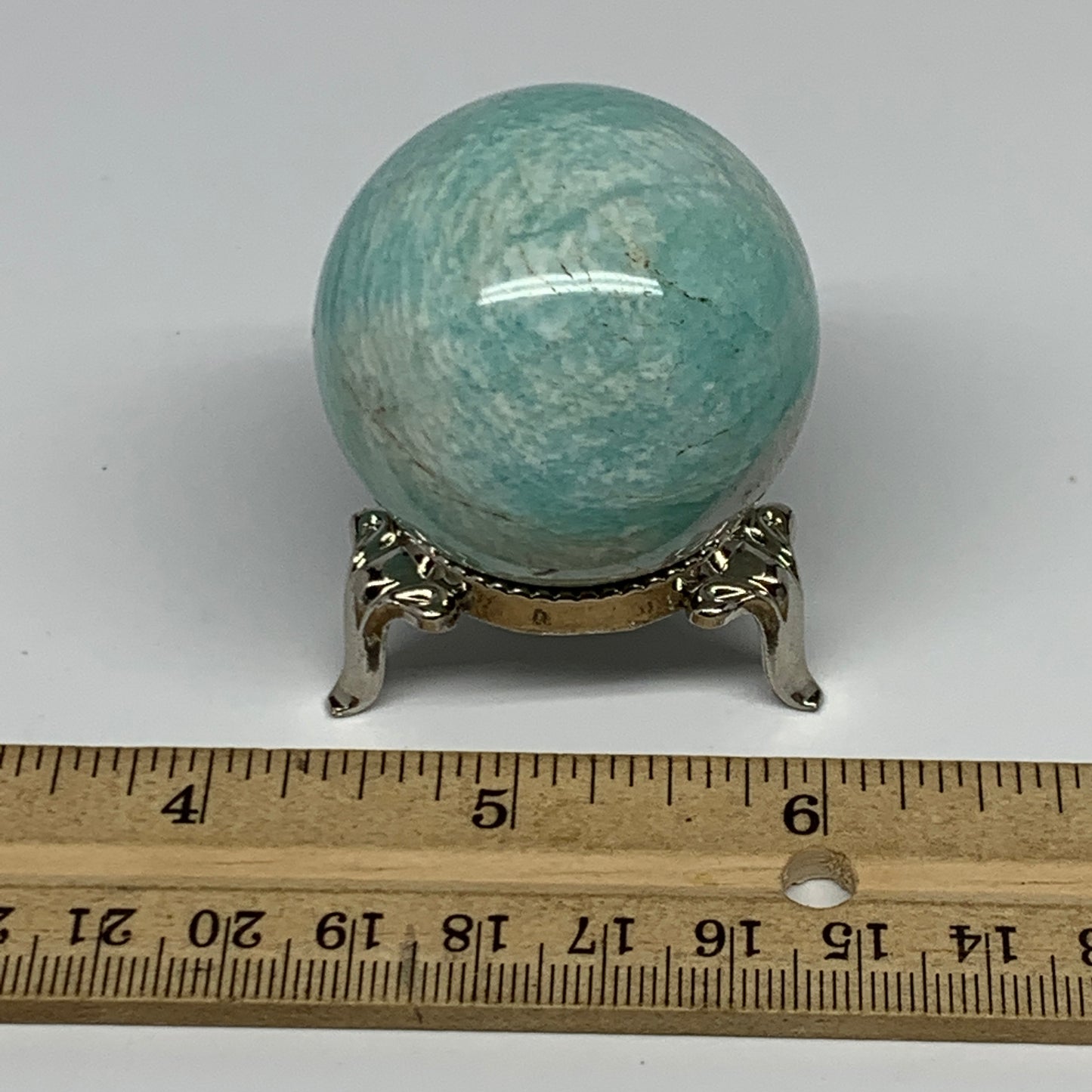 92g, 1.6" Small Amazonite Sphere Ball Gemstone from Madagascar, B15831