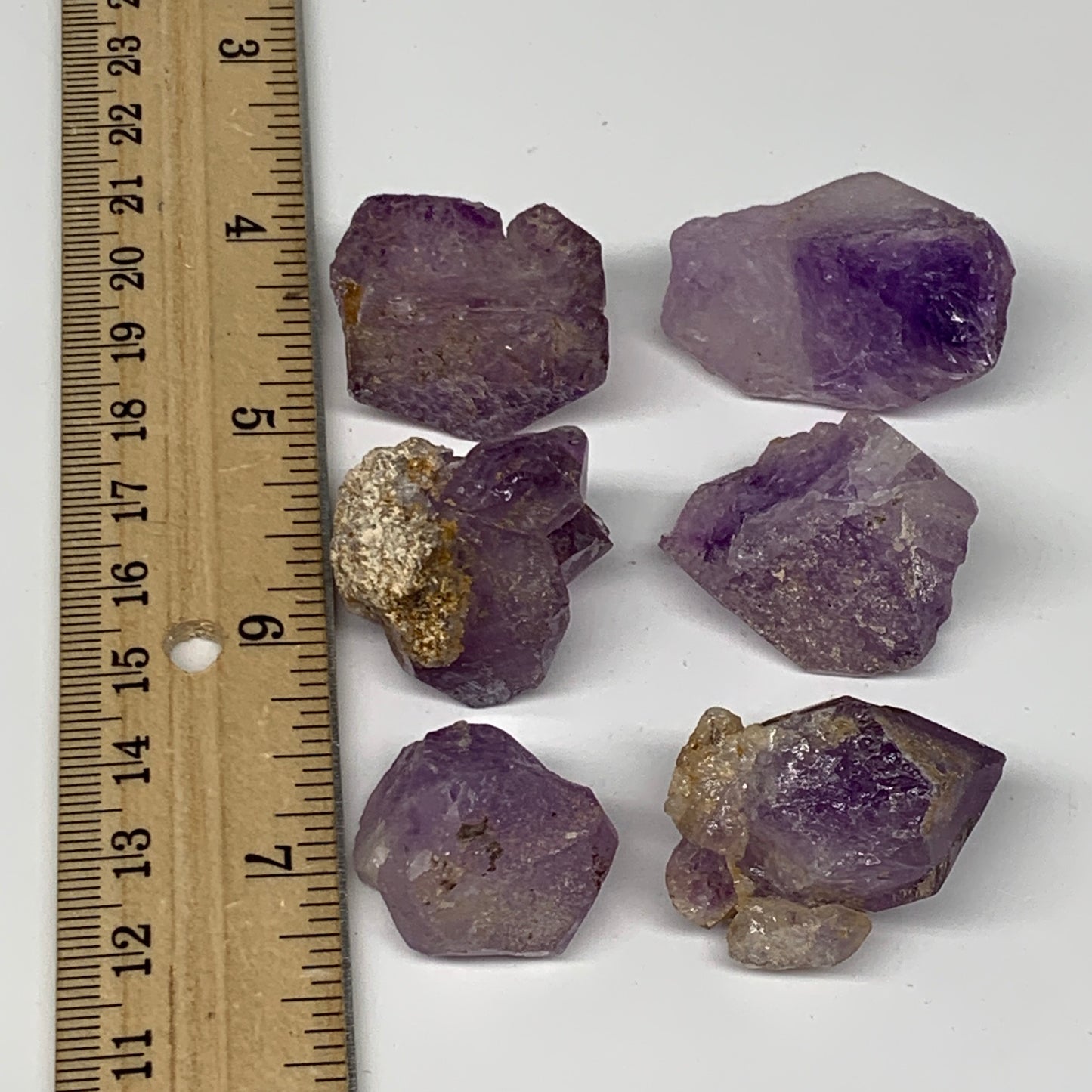 95.4g,1"-1.5", 6pcs, Natural Amethyst Crystal Rough Mineral Specimens, B11713