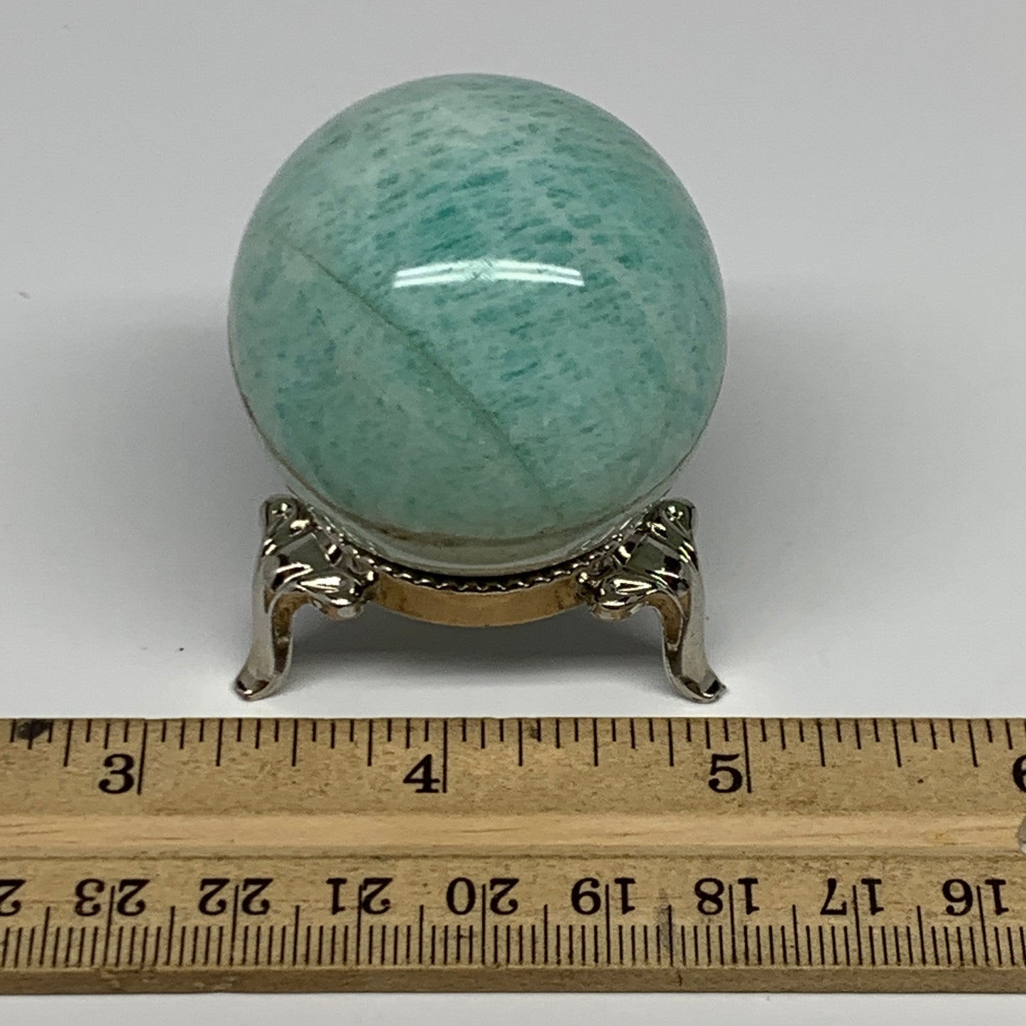 93.2g, 1.6" Small Amazonite Sphere Ball Gemstone from Madagascar, B15837