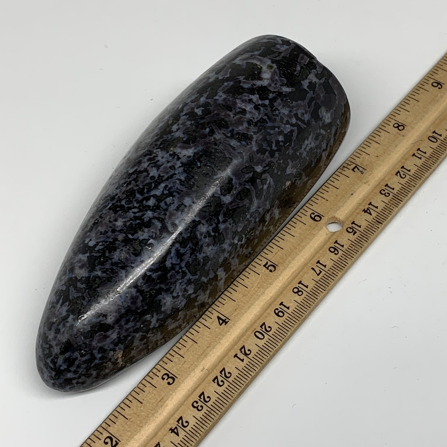 656g, 5.3"x2.3"x1.9" Natural Indigo Gabbro Freeform Polished Gemstones, B4572
