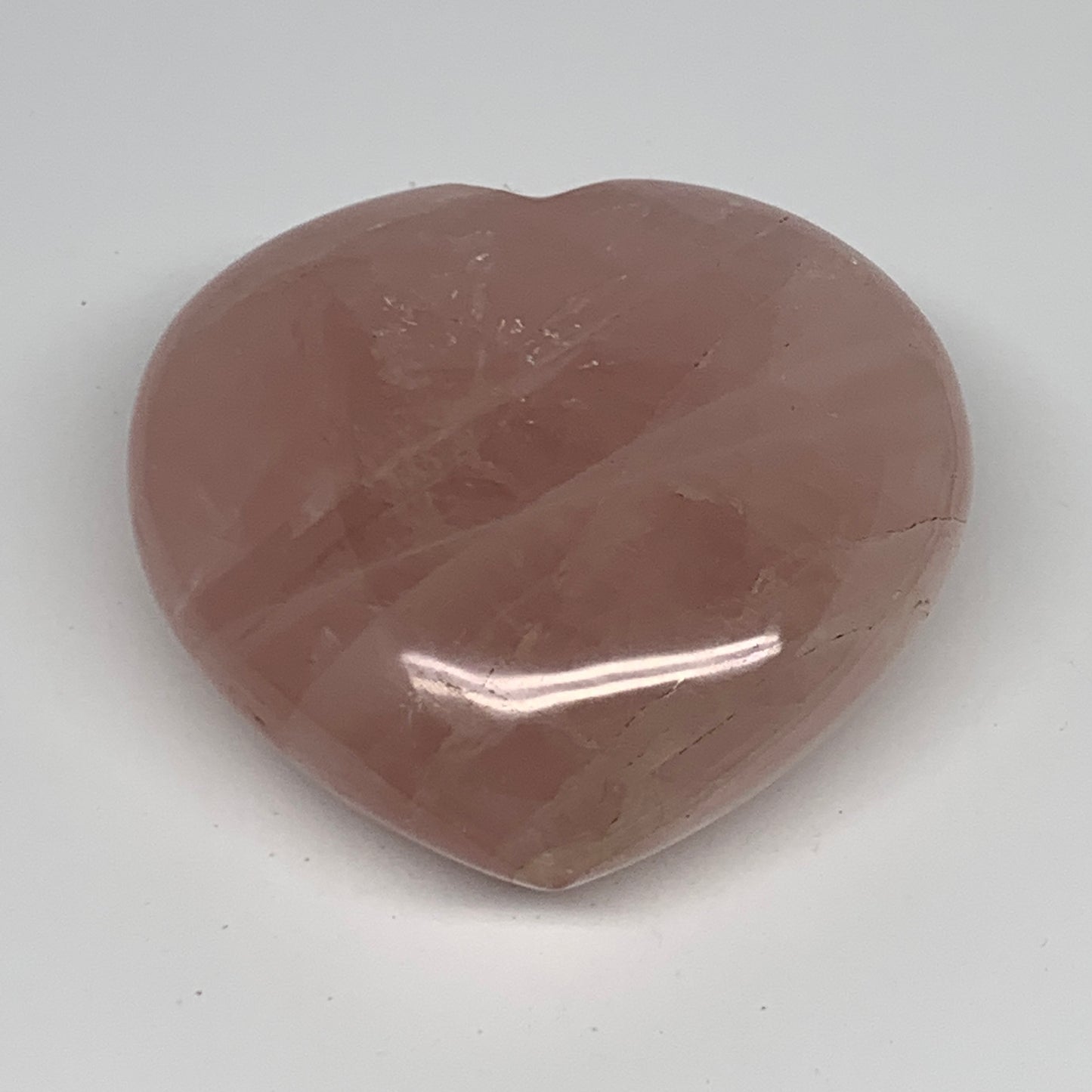 316.1g, 3.1" x 3.3" x 1.4" Rose Quartz Heart Healing Crystal @Madagascar, B17399