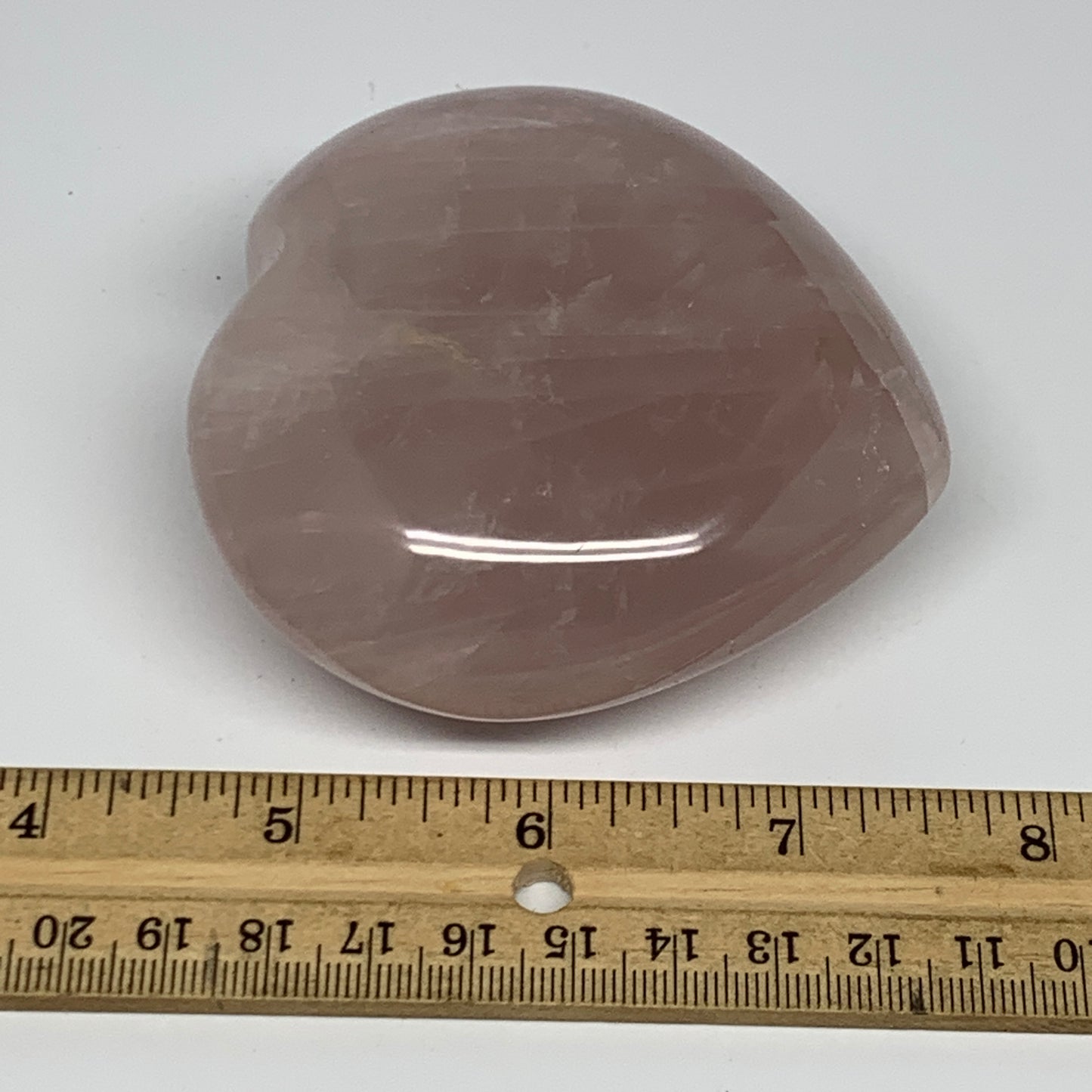 316.8g, 3.1" x 3.2" x 1.4" Rose Quartz Heart Healing Crystal @Madagascar, B17401