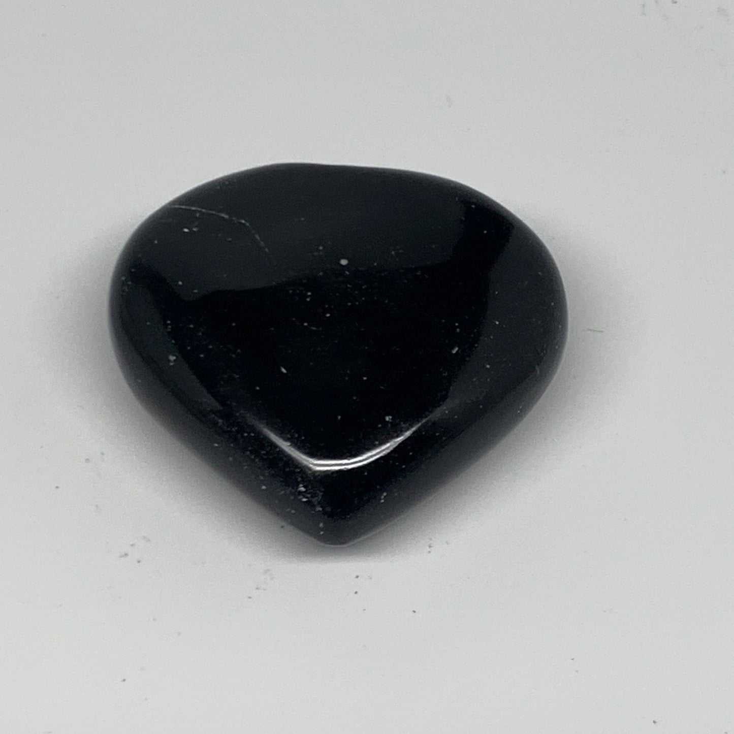 60g, 1.9"x2"x0.8", Black Obsidian Hearts Polished Crystal Home Decor,B27021