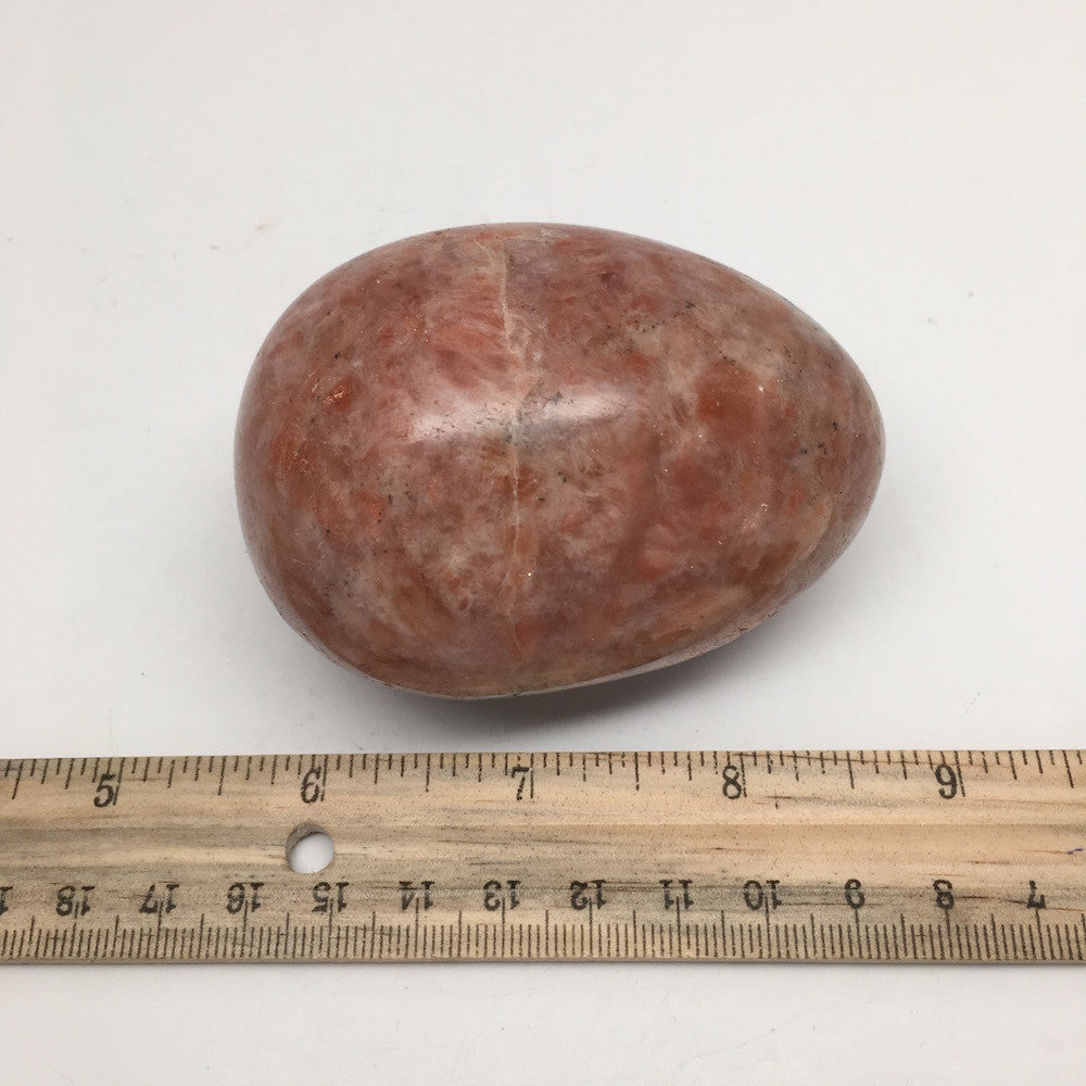 318 Grams Natural Handmade Gemstone Sunstone Crystal Egg from India, IE31 - watangem.com