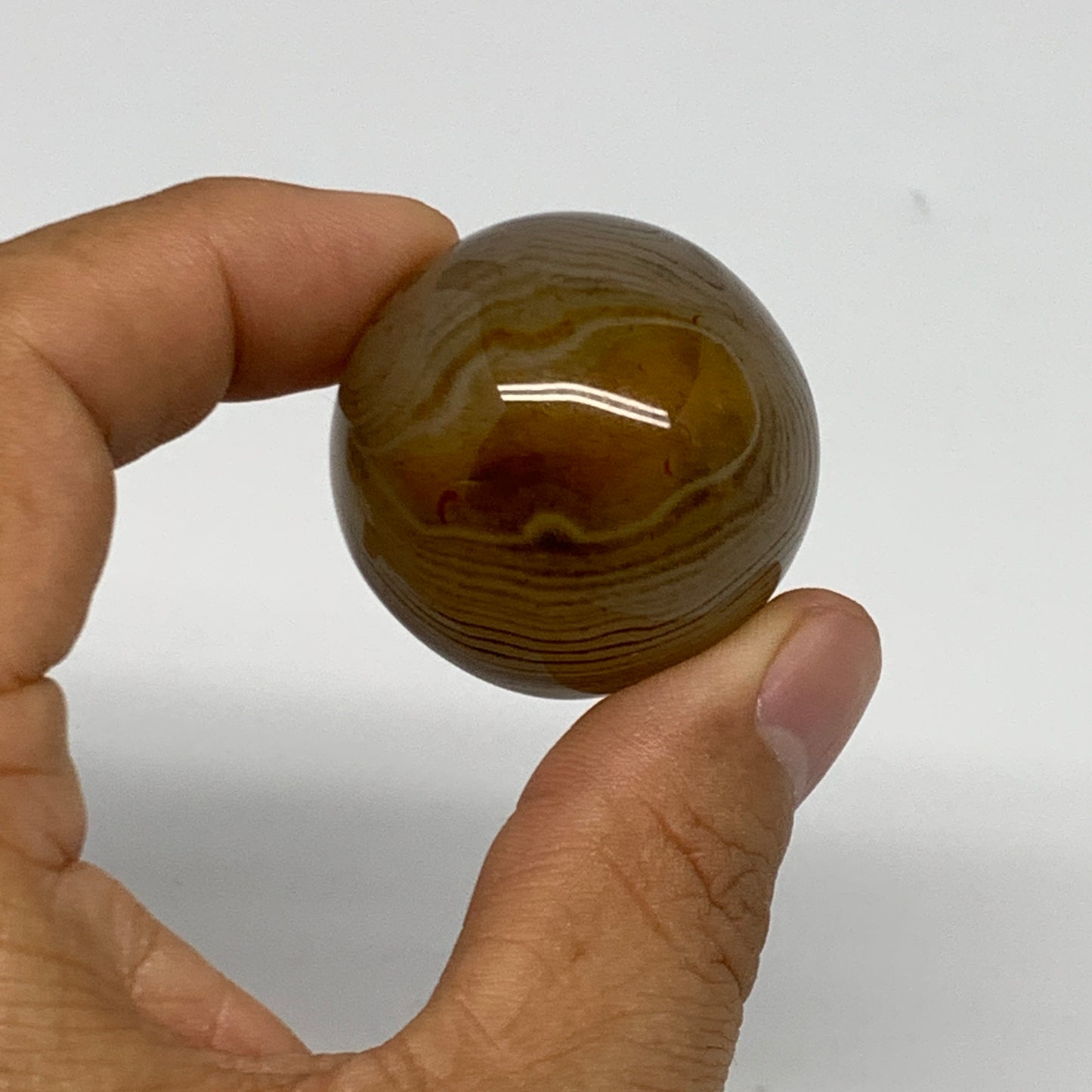 123g, 1.4"(35mm)-1.4"(36mm), 2pcs, Sardonyx Sphere Ball Crystal @Brazil, B23042