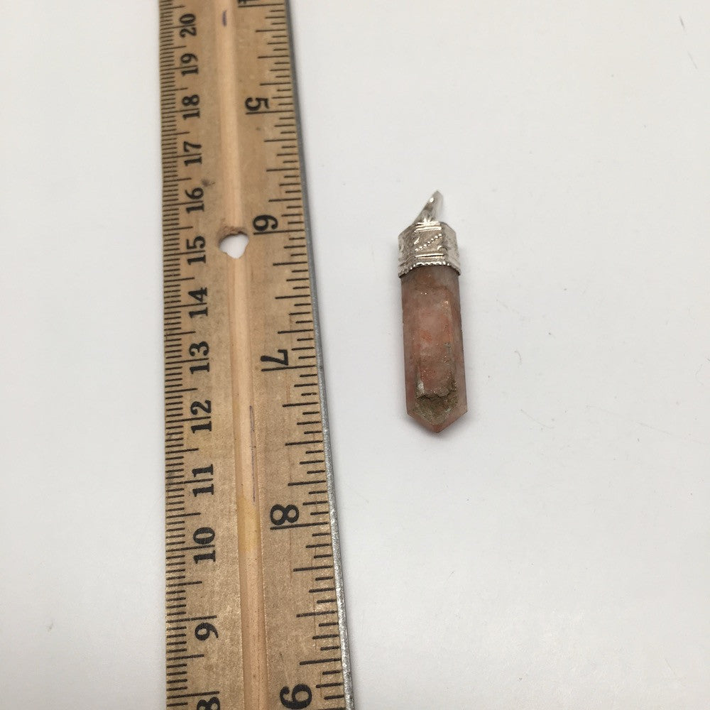 28 Cts Handmade 6-sided Sunstone Point Balancing Reiki Gemstones @India, D553