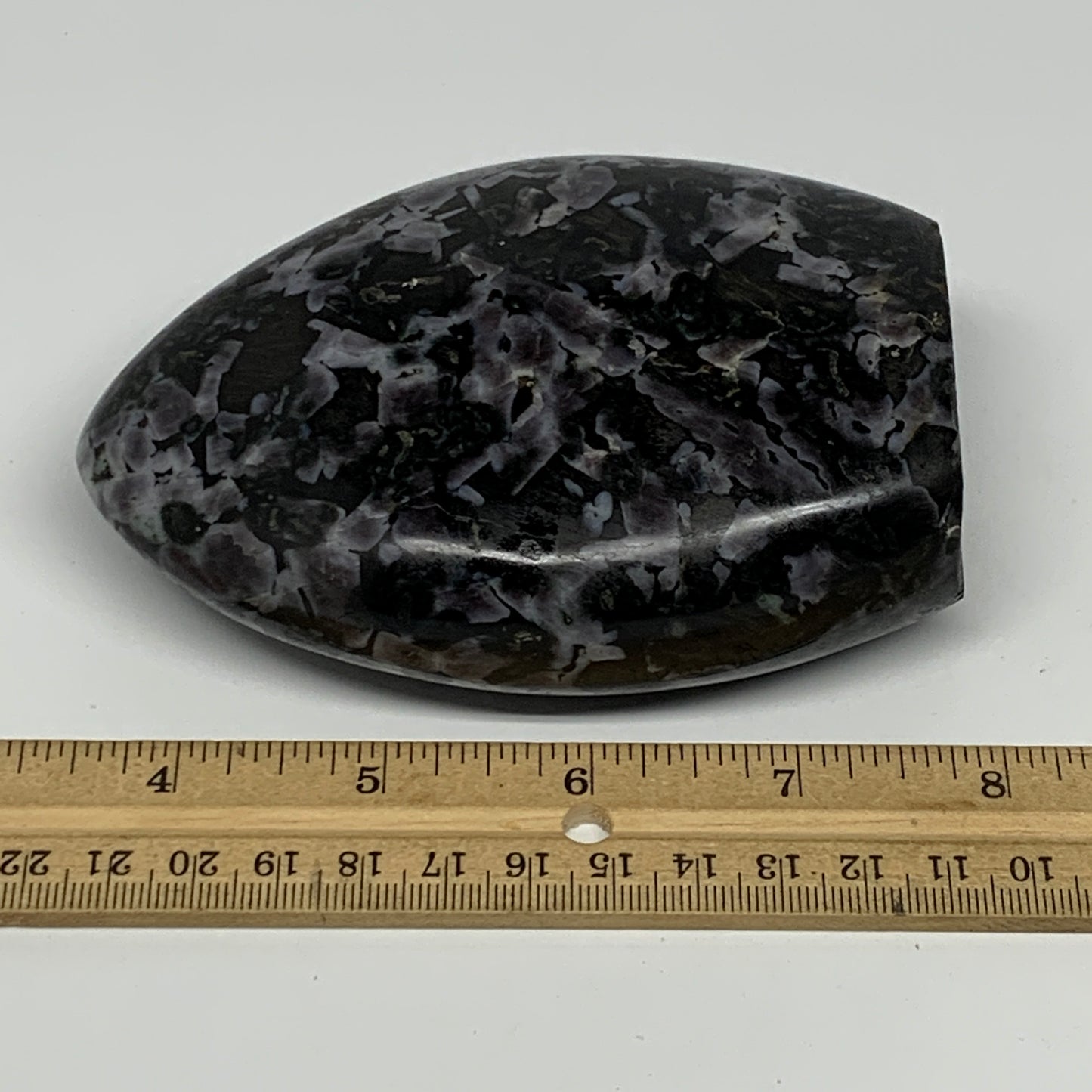 620g, 4.4"x3.1"x1.7" Indigo Gabro Merlinite Freeform Polished @Madagascar, B1821