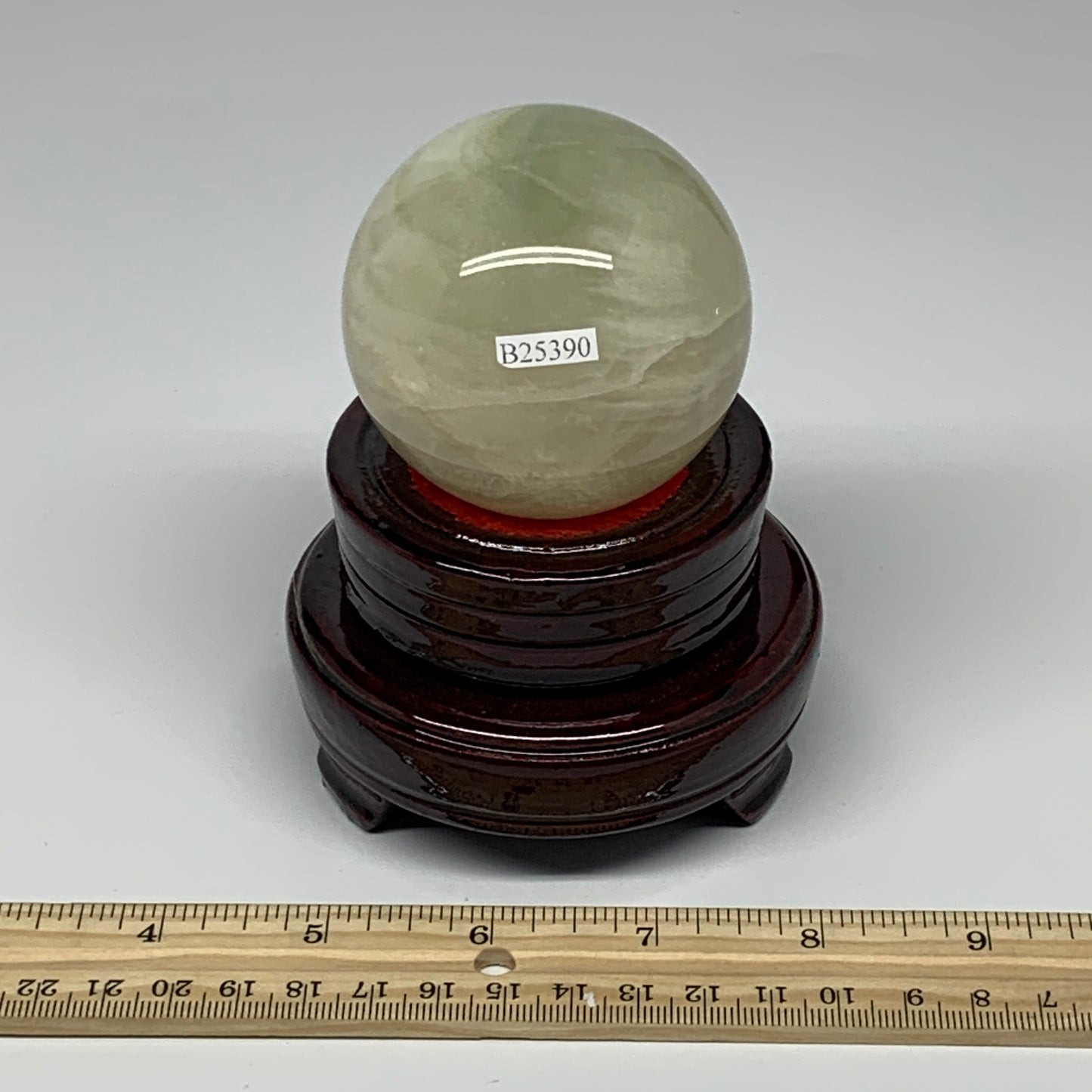425.7g, 2.5" (64mm), Fluorite Sphere Ball Gemstone Crystal @Madagascar, B25390