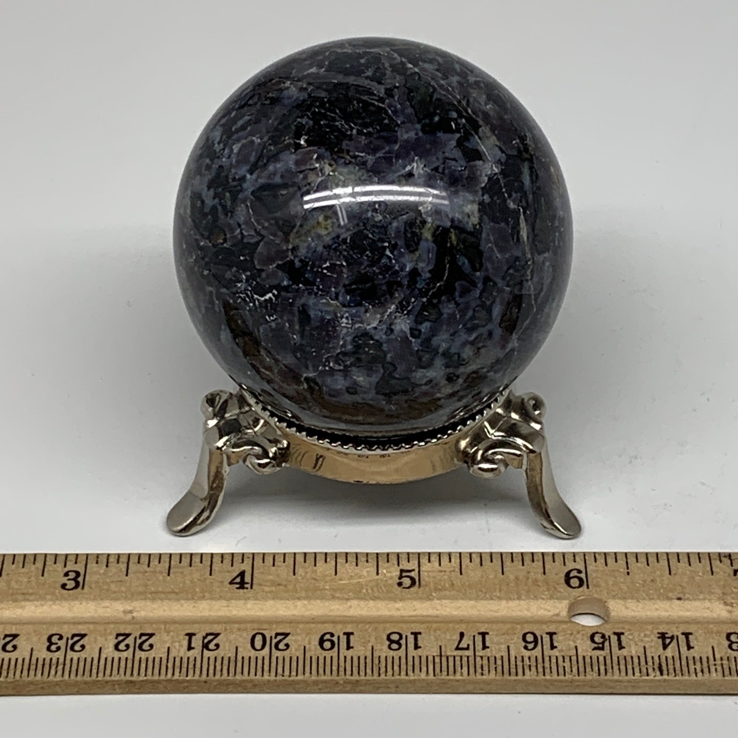 342.1g, 2.4" Natural Indigo Gabbro Spheres Gemstone, Reiki, @Madagascar,B4656