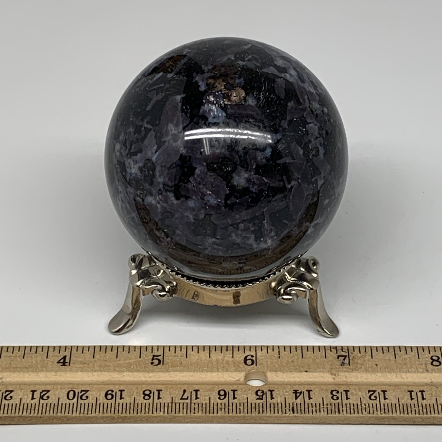 448.2g, 2.6" Natural Indigo Gabbro Spheres Gemstone, Reiki, @Madagascar,B4659