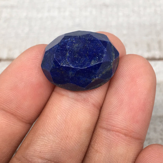 6g,22mmx18mmx8mm High-Grade Natural Oval Facetted Lapis Lazuli Cabochon,CP188