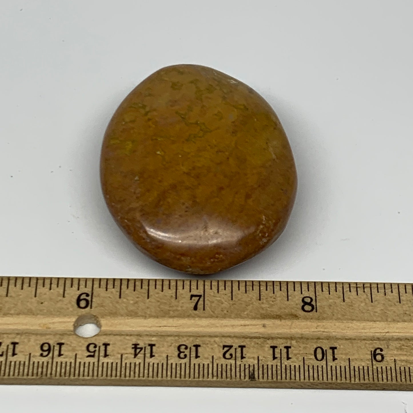 82.9g, 2.3"x1.8"x0.9" Ocean Jasper Palm-Stone Orbicular Jasper Reiki Energy,B166