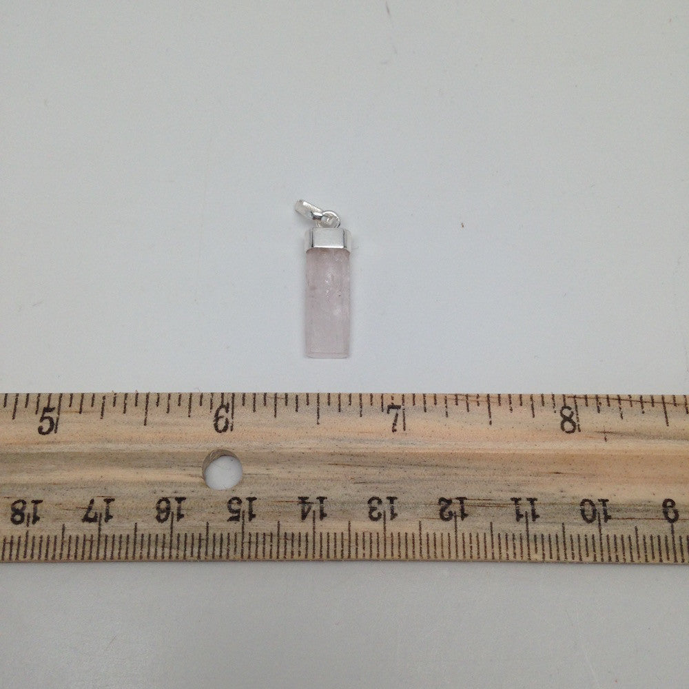 Natural Morganite Polished Pendant Sterling Silver Handmade @Brazil, P242C - watangem.com