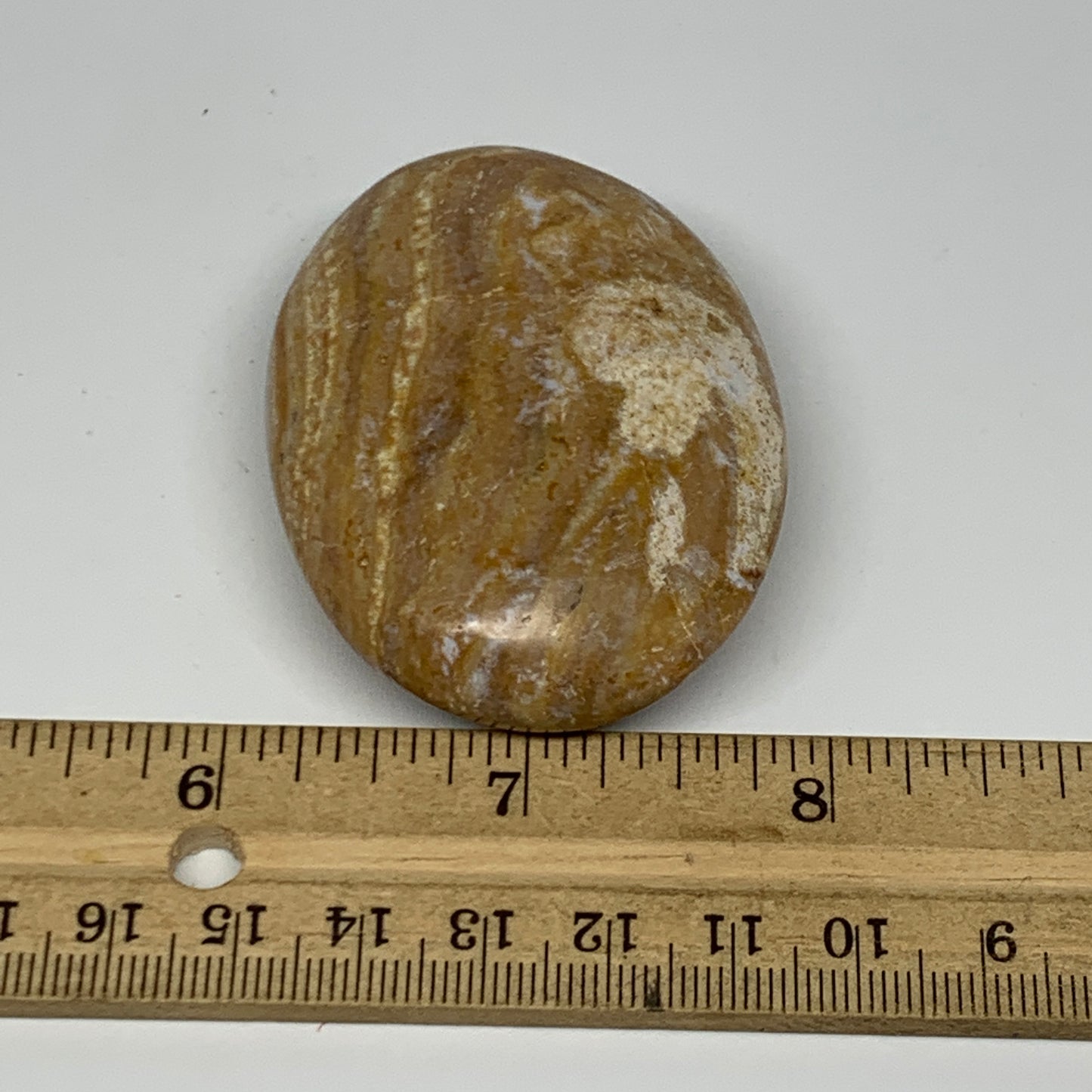 76.2g, 2.4"x1.8"x0.8" Ocean Jasper Palm-Stone Orbicular Jasper Reiki Energy,B167