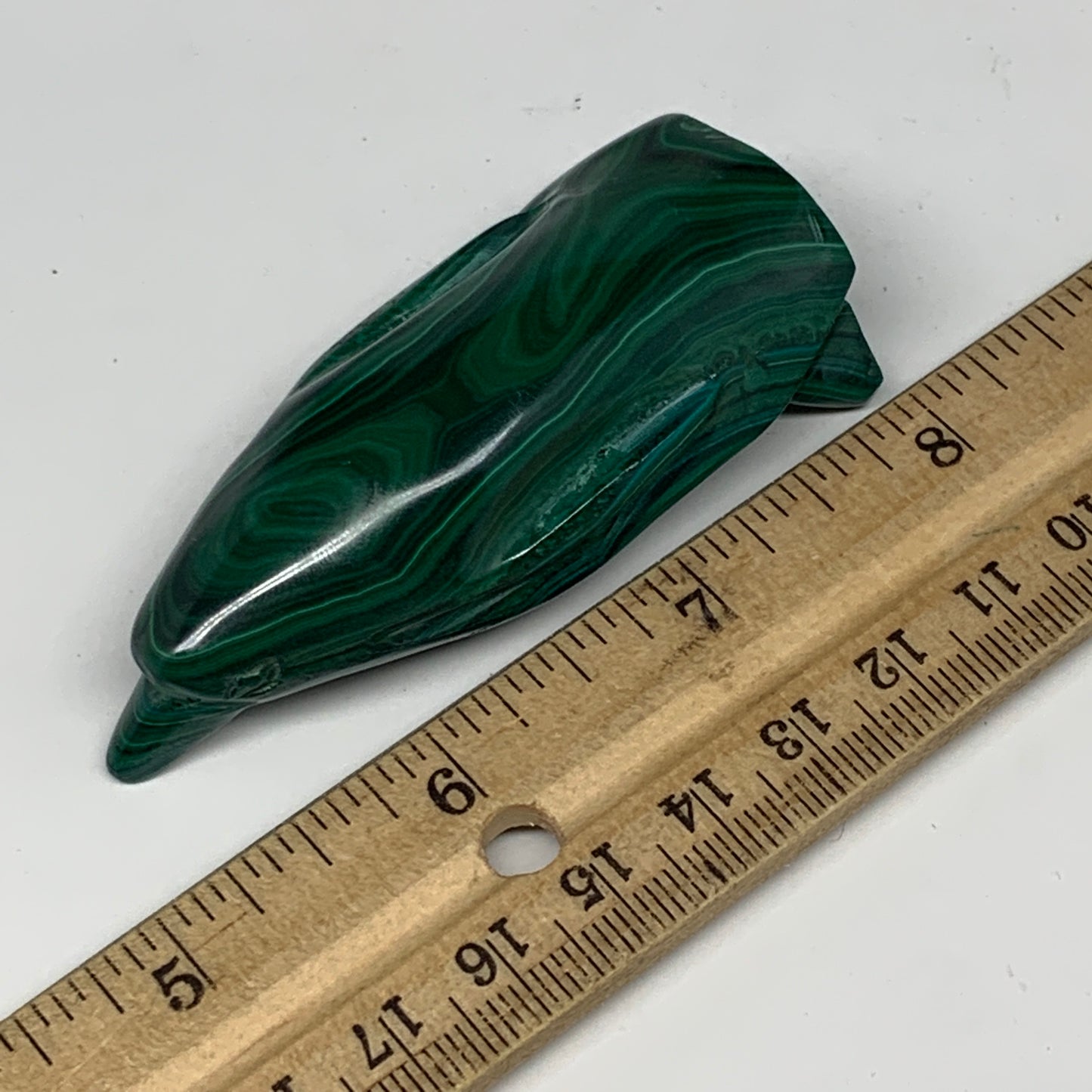 86.5g, 2.8"x1.2"x0.8" Natural Solid Malachite Penguin Figurine @Congo, B7374