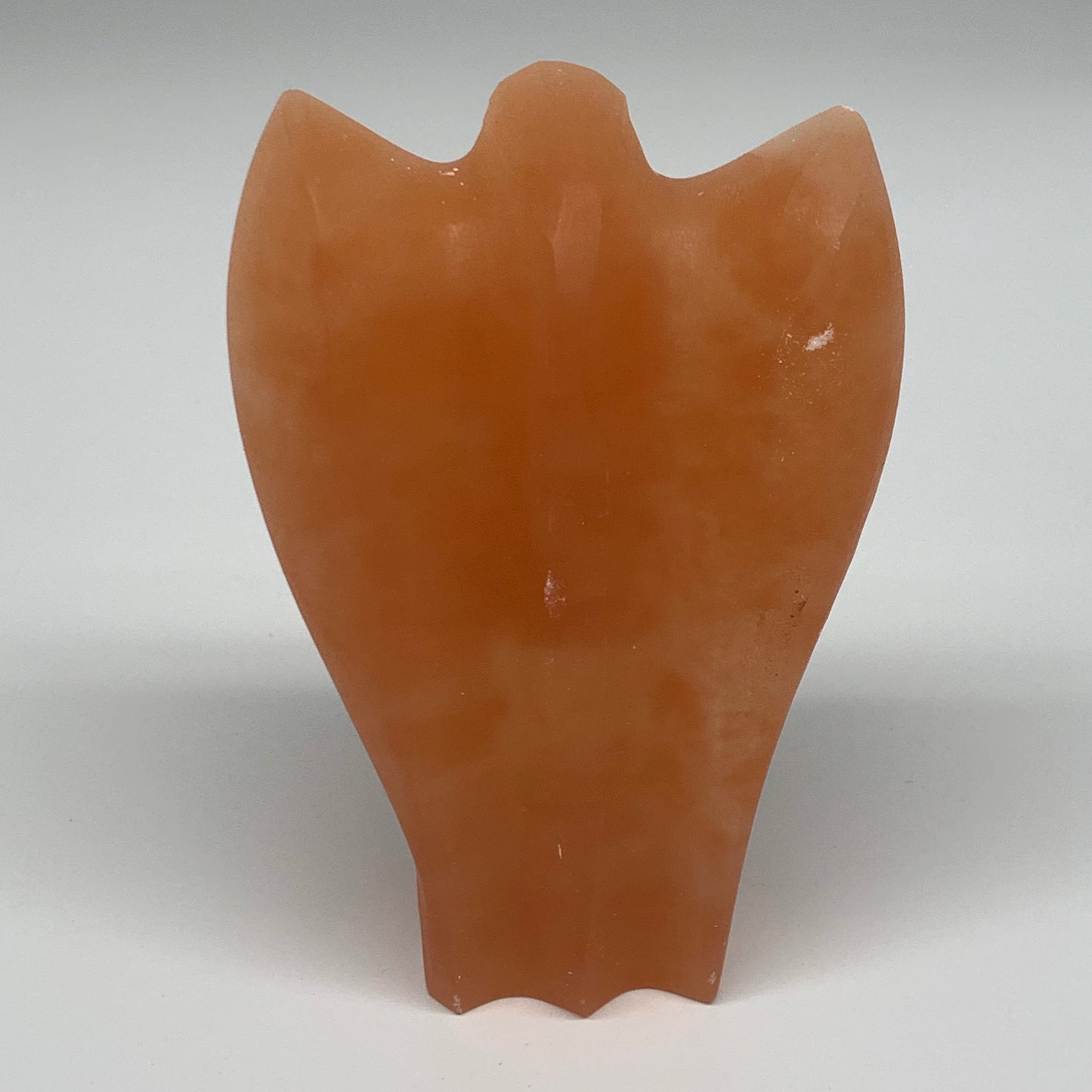 606g, 5.1"x3.5"x1.9"" Orange Selenite (Satin Spar) Angel Crystal @Morocco,B9364