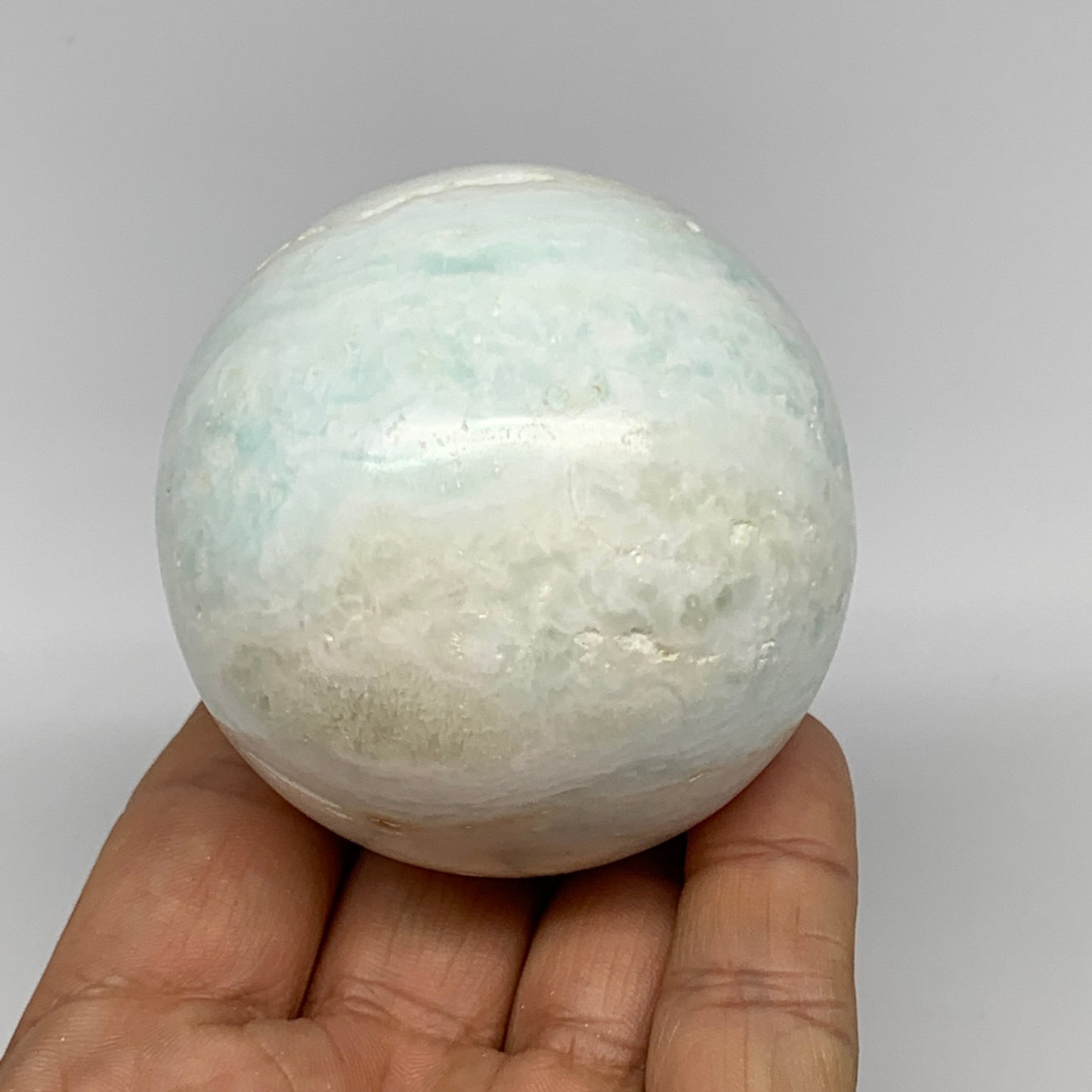 299.7g,2.3"(59mm) Caribbean Calcite Sphere Gemstone,Healing Crystal,B25147