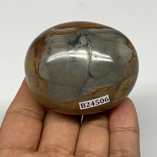 146.7g, 2.3"x1.9"x1.5" Polychrome Jasper Palm-Stone Reiki @Madagascar, B24506
