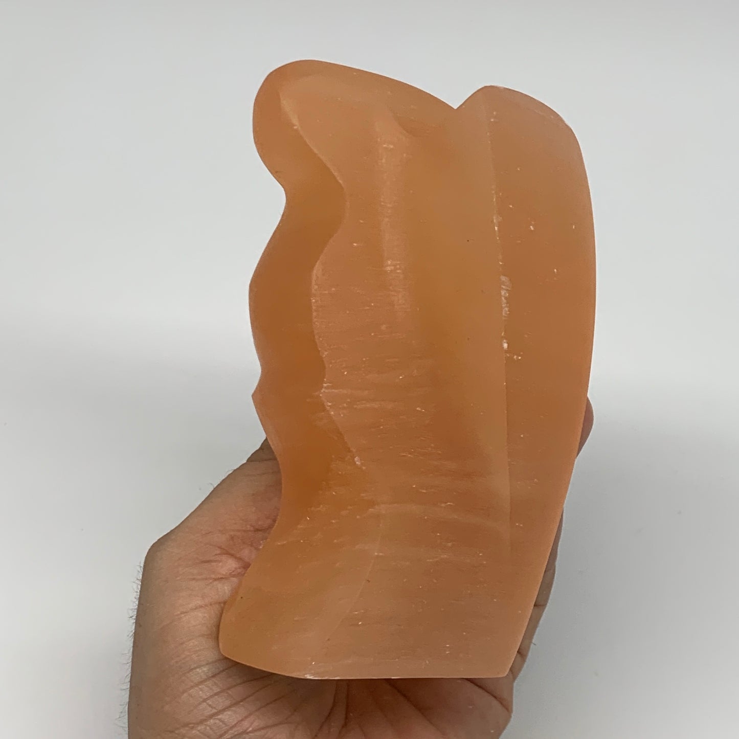 678g, 4.7"x3.1"x2.6"" Orange Selenite (Satin Spar) Angel Crystal @Morocco,B9367