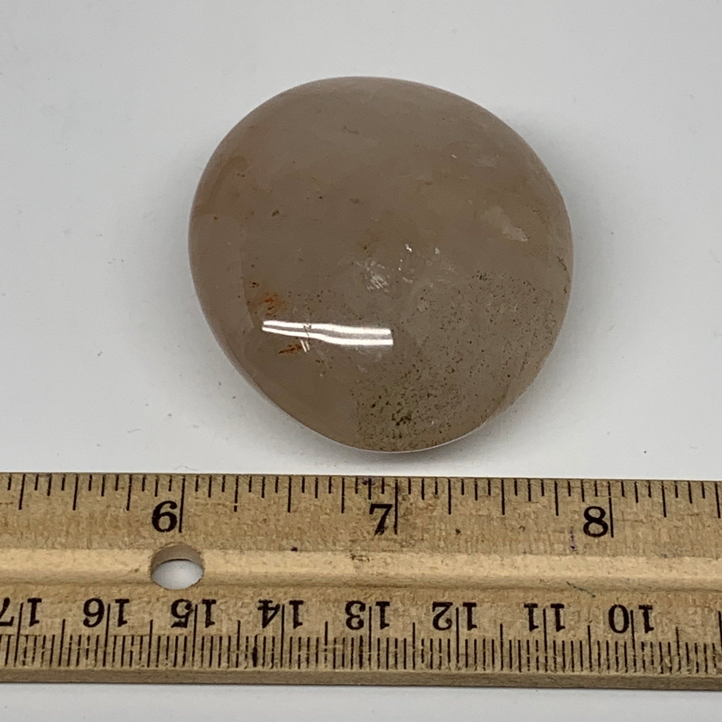 91.7g,2.1"x1.9"x1.1" Red Hematoid Quartz Palm-Stone Crystal Polished Reiki,B3815