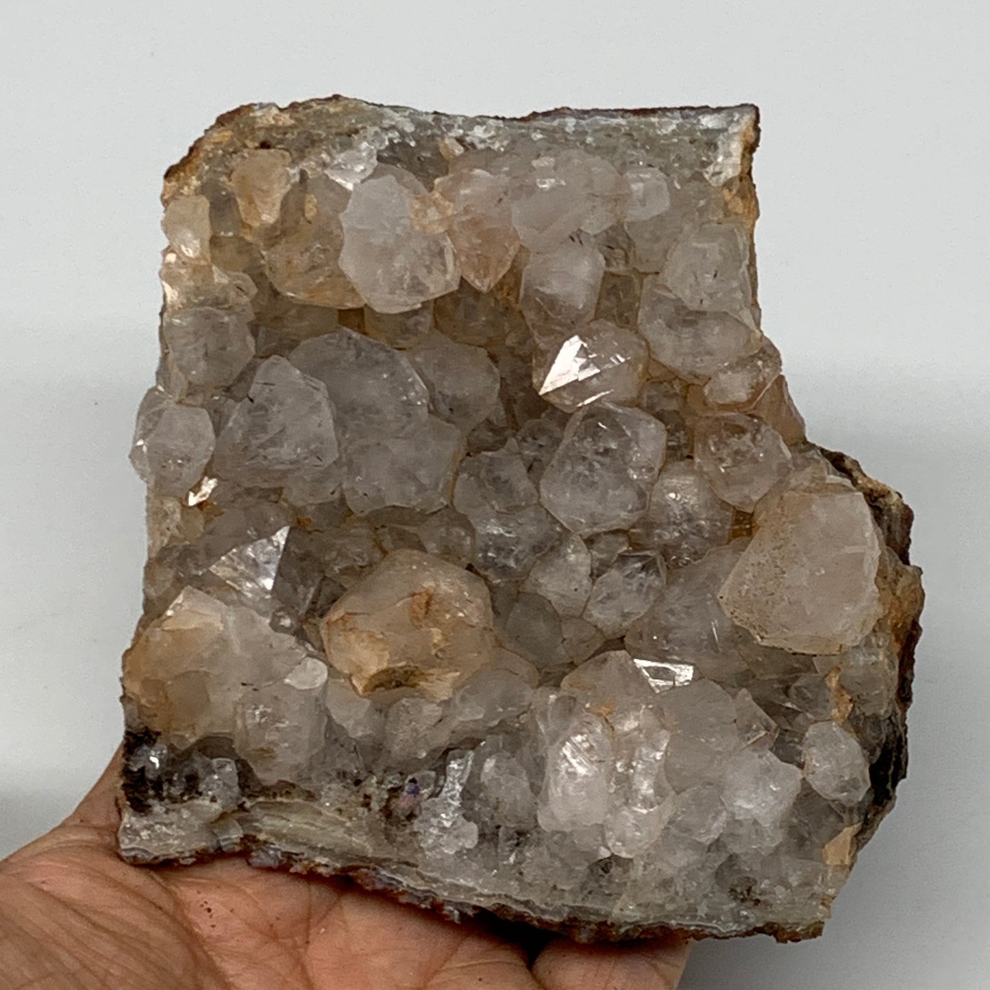 616g, 3.8"x4.1"x2.2", Rare Manganese Cluster With Quartz Mineral Specimen,B11035