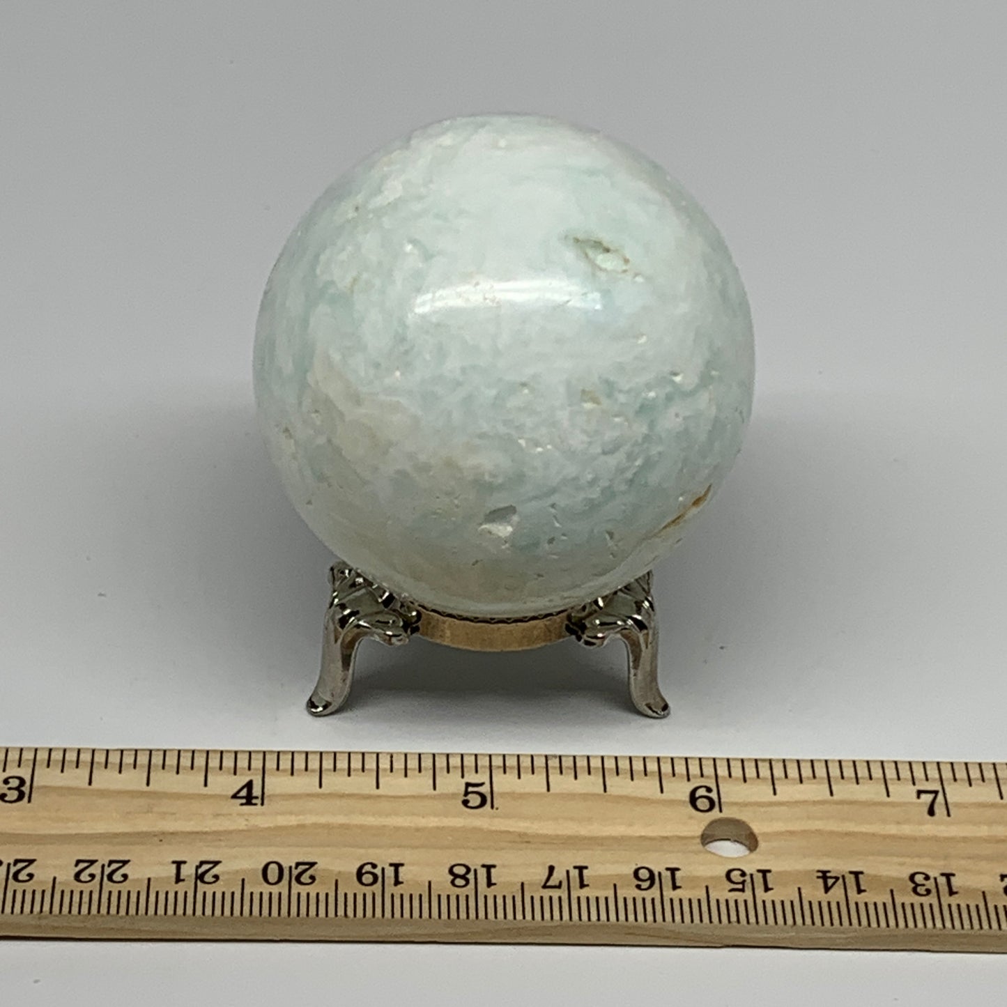 246.5g,2.2"(56mm) Caribbean Calcite Sphere Gemstone,Healing Crystal,B25166