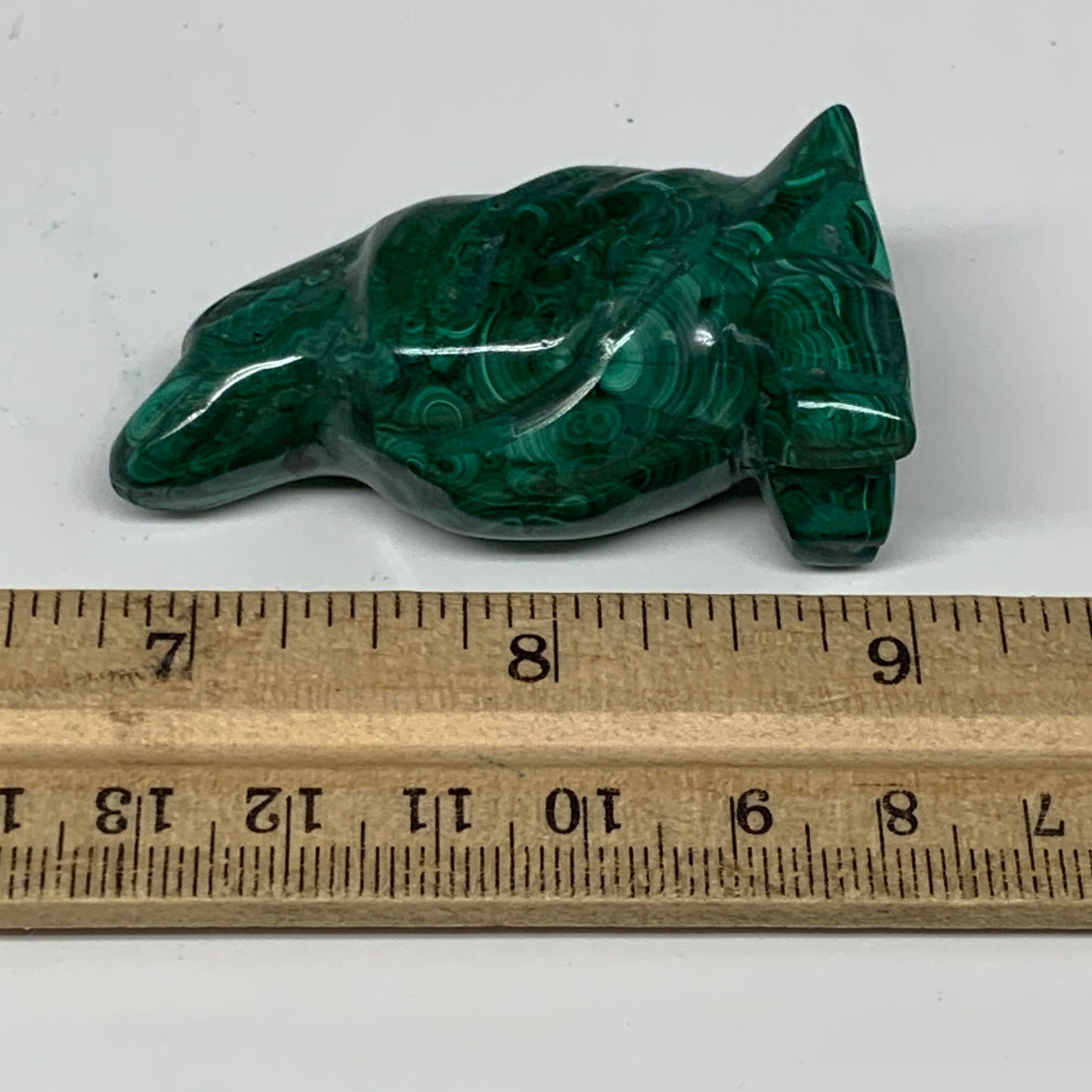 73.5g, 2.3"x1.1"x0.9" Natural Solid Malachite Penguin Figurine @Congo, B7401