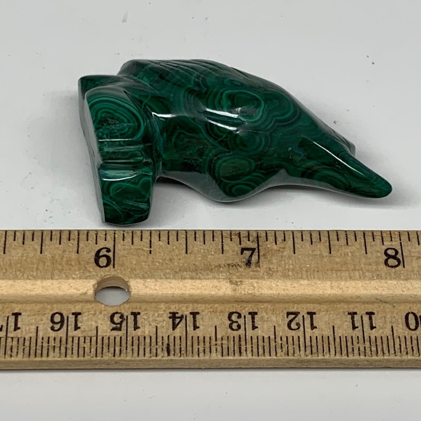 65.4g, 2"x1.2"x0.9" Natural Solid Malachite Penguin Figurine @Congo, B7405
