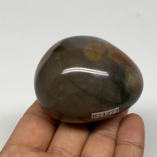 160.8g, 2.3"x1.9"x1.7" Polychrome Jasper Palm-Stone Reiki @Madagascar, B24273