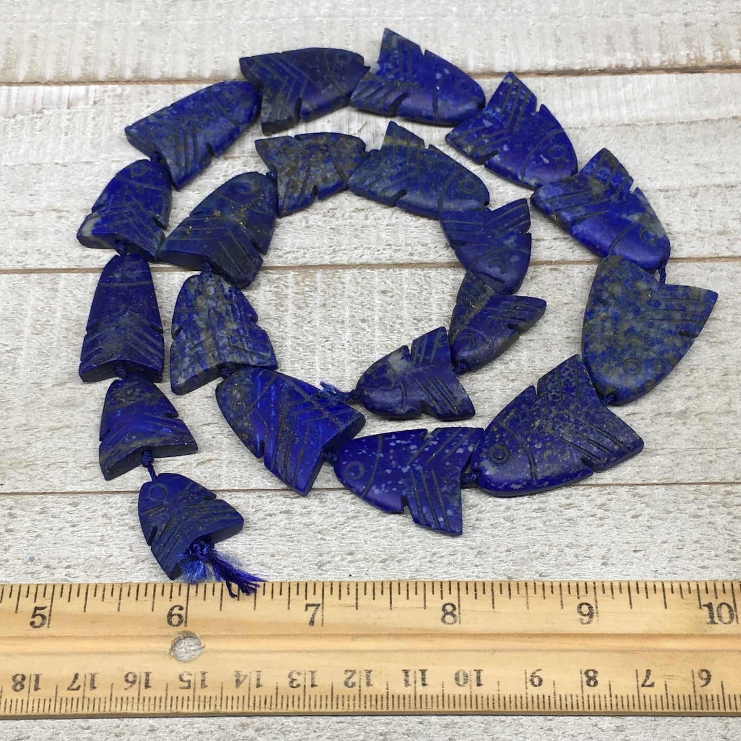 120.9g,19mm-33mm, Natural Lapis Lazuli Fish Shape Beads Strand,20" Beads,LPB317