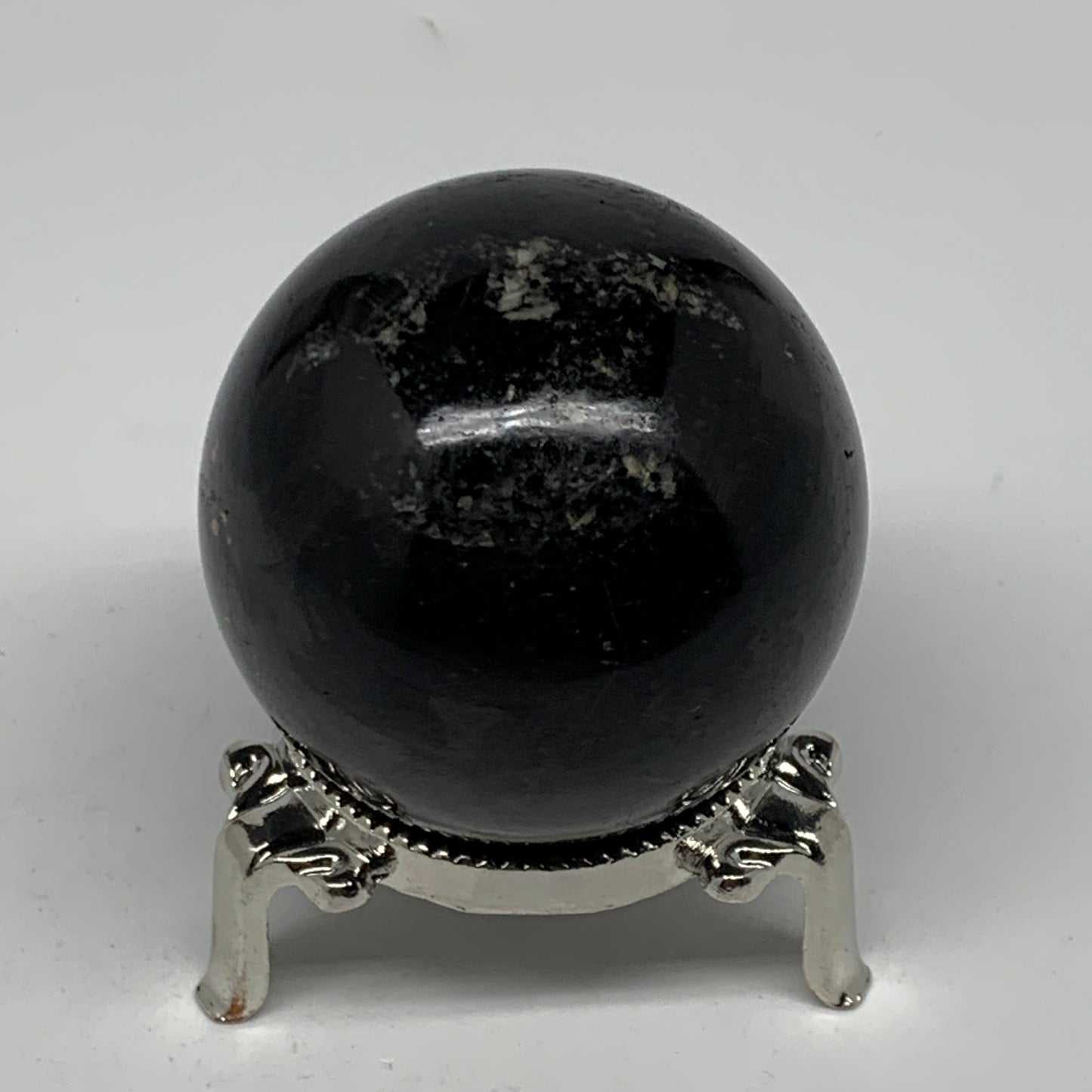 228.2g,2"(52mm), Natural Black Tourmaline Sphere Ball Gemstone @Brazil,B22391